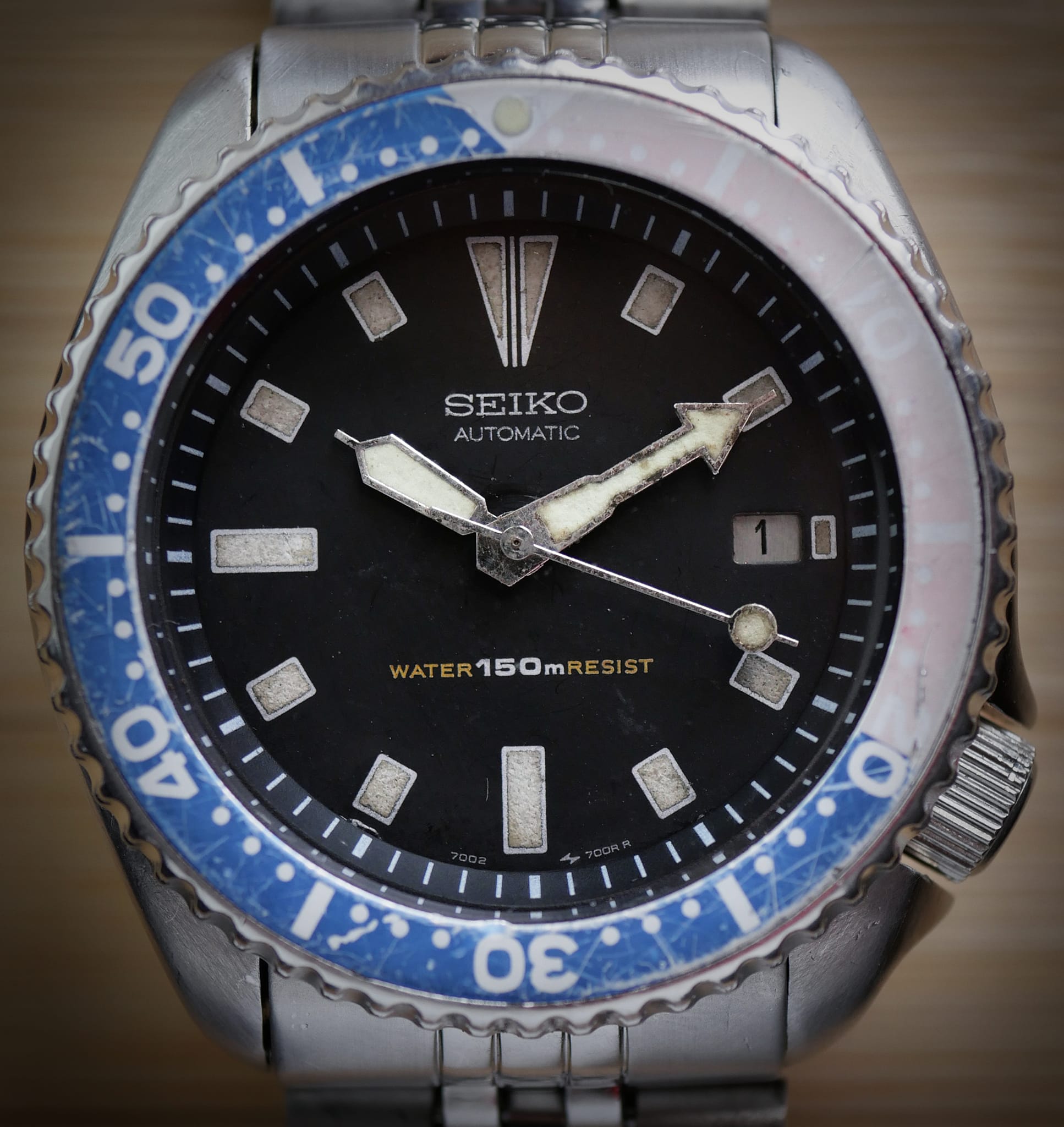 Seiko 7002 diver watch, a precursor to the SKX