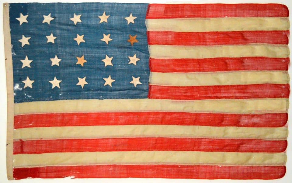 Unusual American flags from 1818, 1912, and 1959