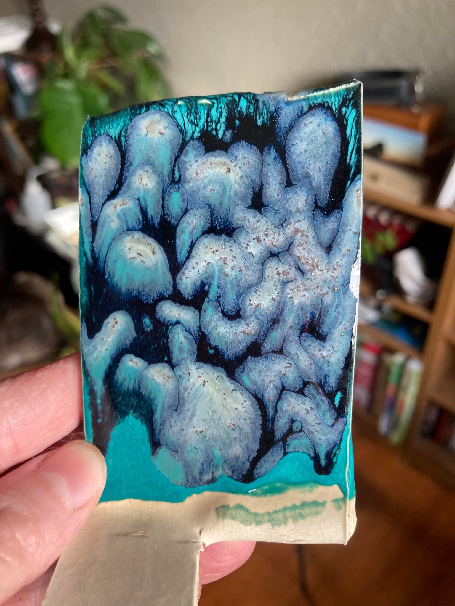 Mayco glaze test on reclaim clay mix