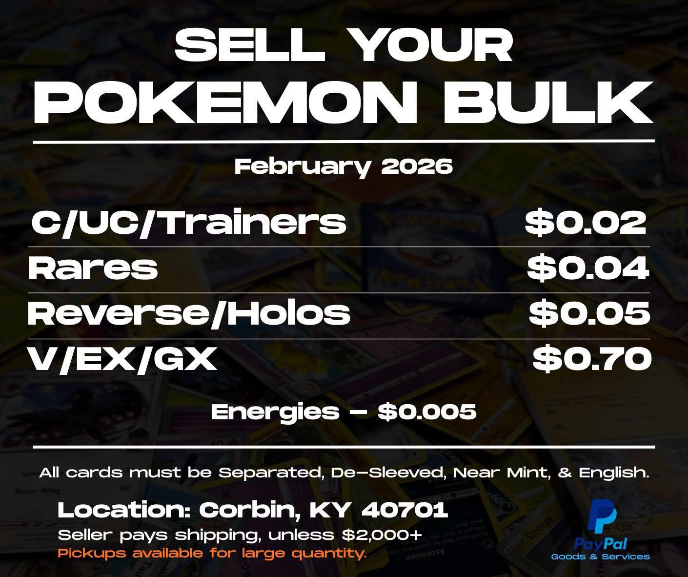 Bulk Sale of Pokemon Cards, Including Rare and Japanese Editions