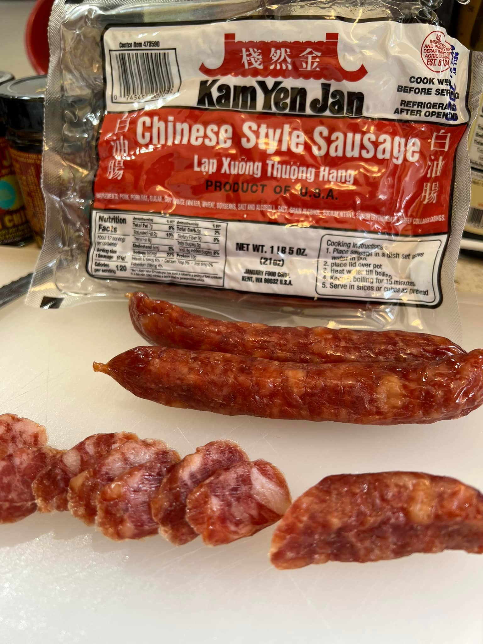 LAP XUONG HEO - Gourmet pork cured SAUSAGE 3 packs (No MSG) - Made In USA