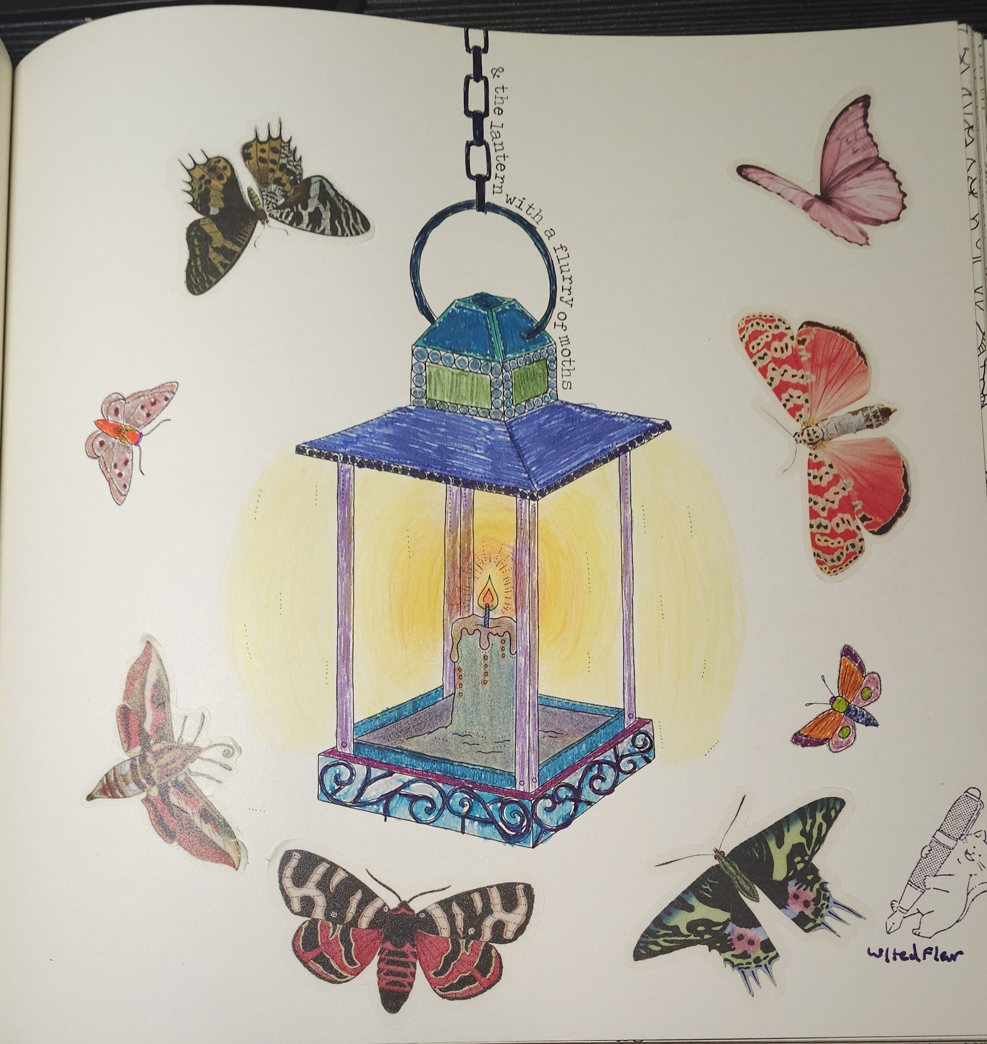 Coloring 'Secret Garden' with fountain pens and colored pencils
