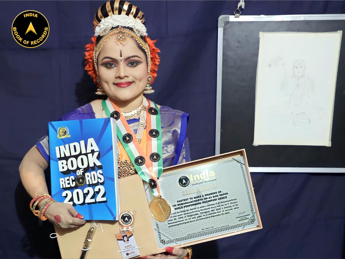 Fastest to make a drawing of Sri... - India Book of Records | Facebook