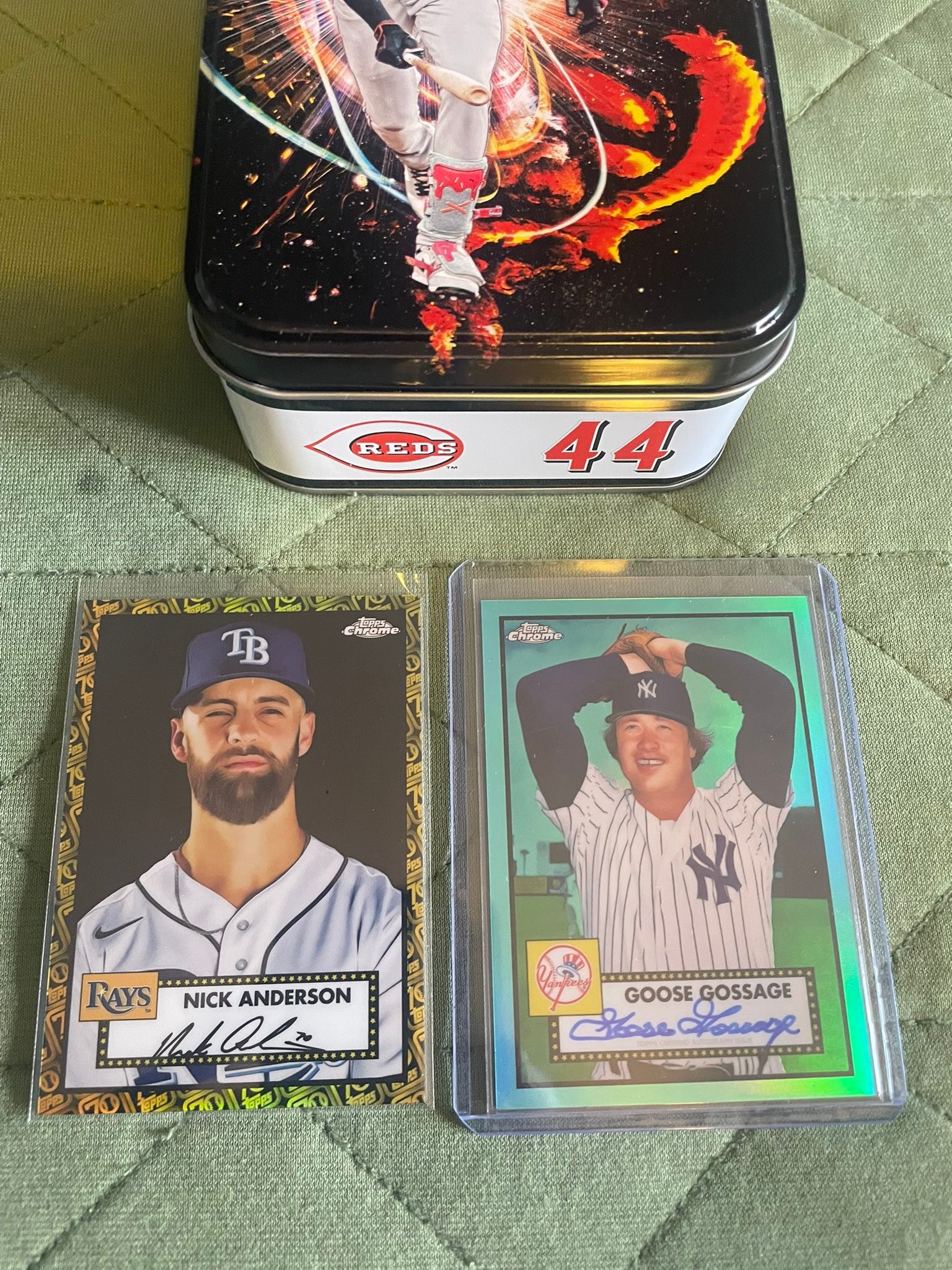 I finally had some Tin nonsense, the 2021 Topps chrome Platinum 