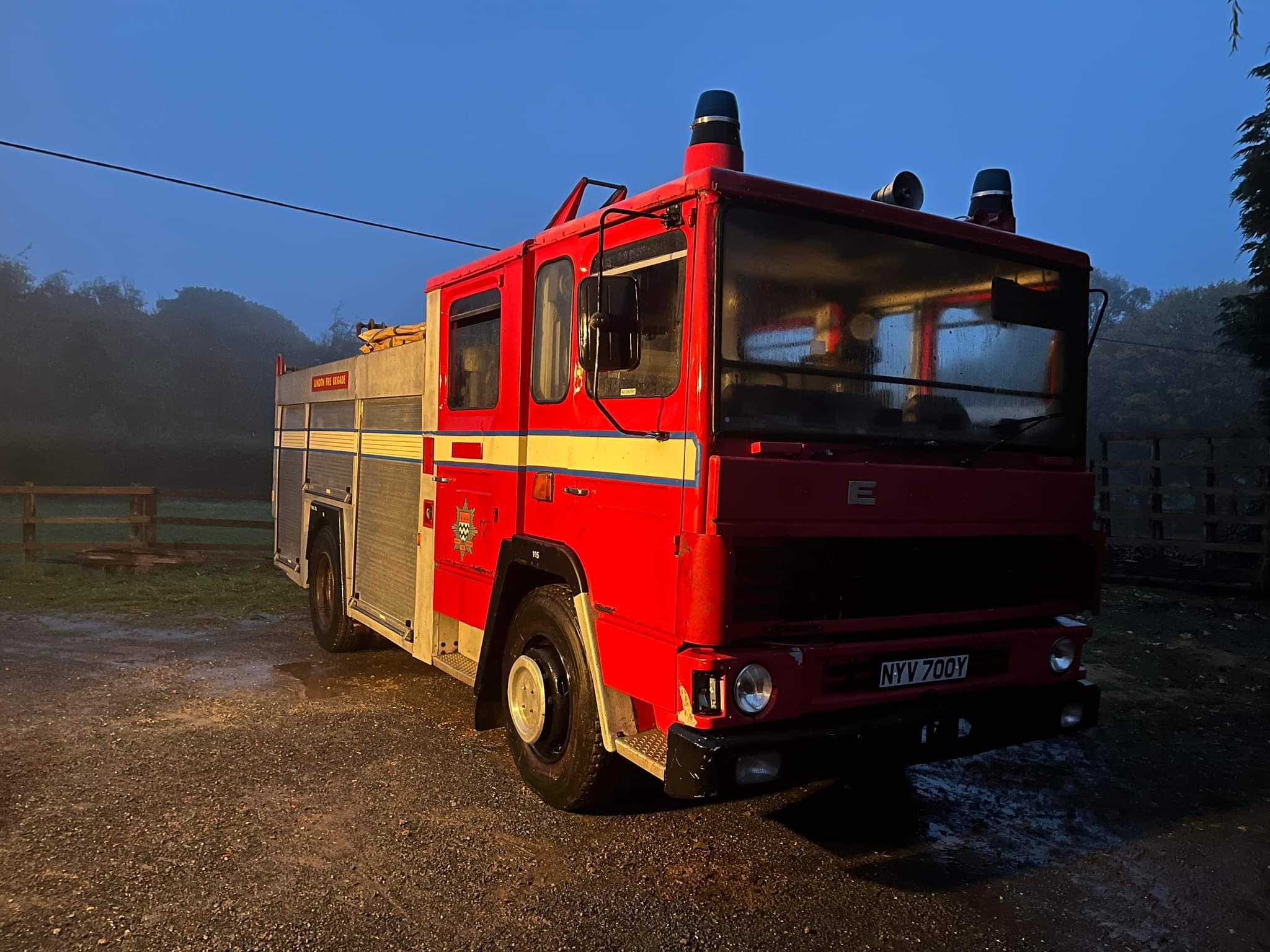 Rare 1/16 scale Dennis fire engine model found at swap meet