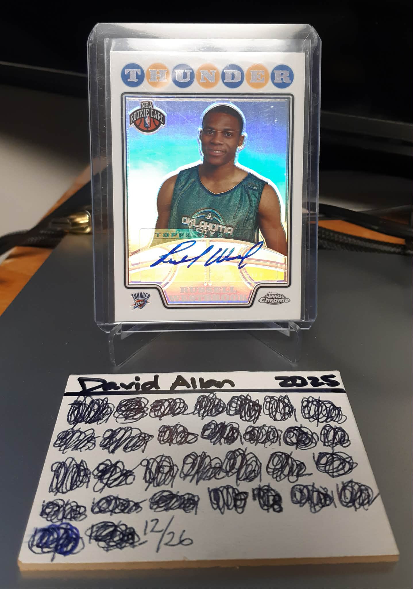 2008 Russell Westbrook Topps Chrome rookie refractor auto PSA 10