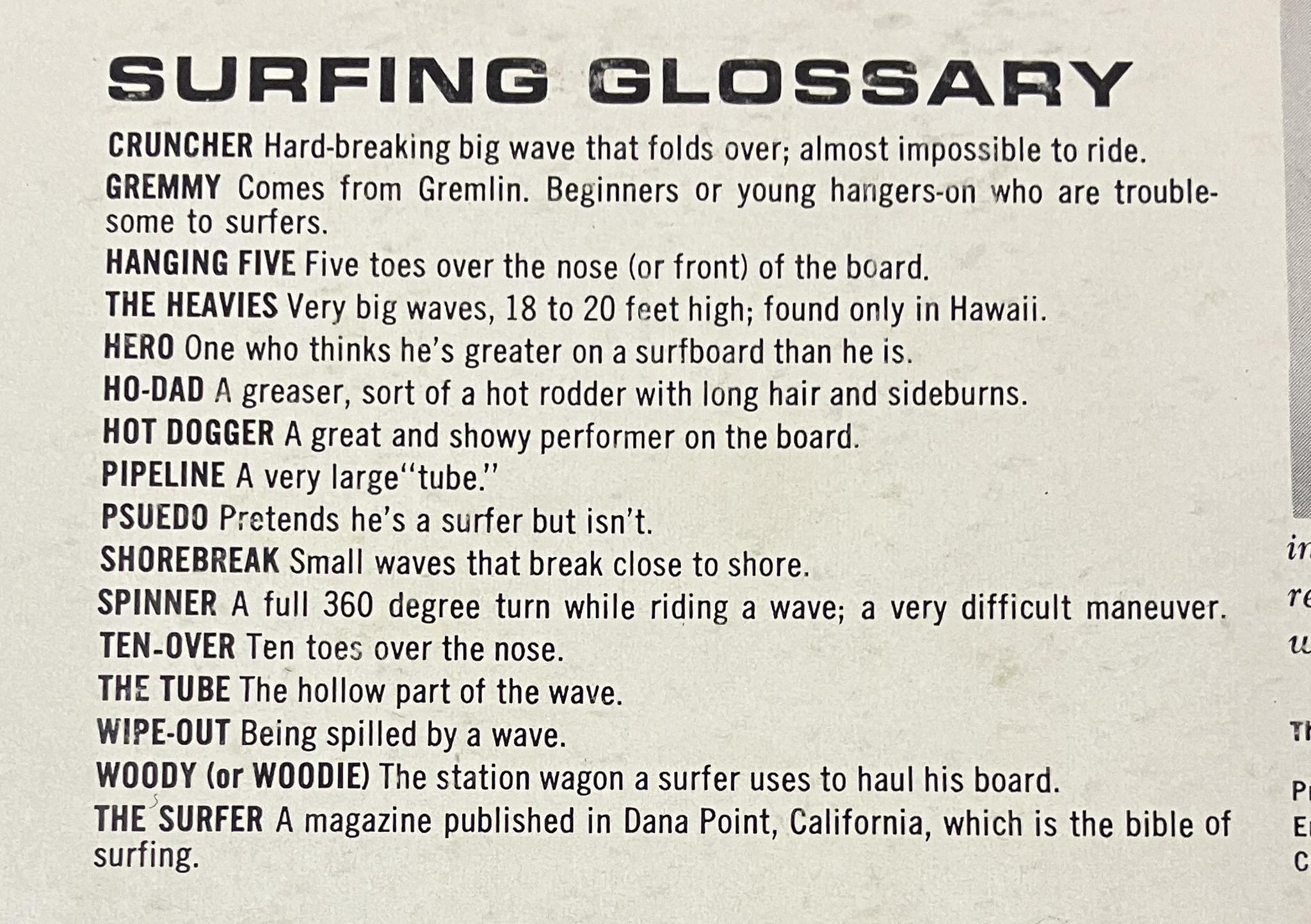 Ventures album glossary for surf music era