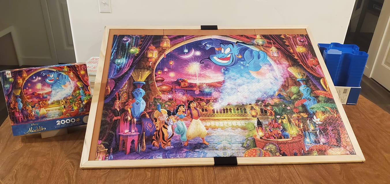 Completing the Ceaco Aladdin 2000 piece jigsaw puzzle