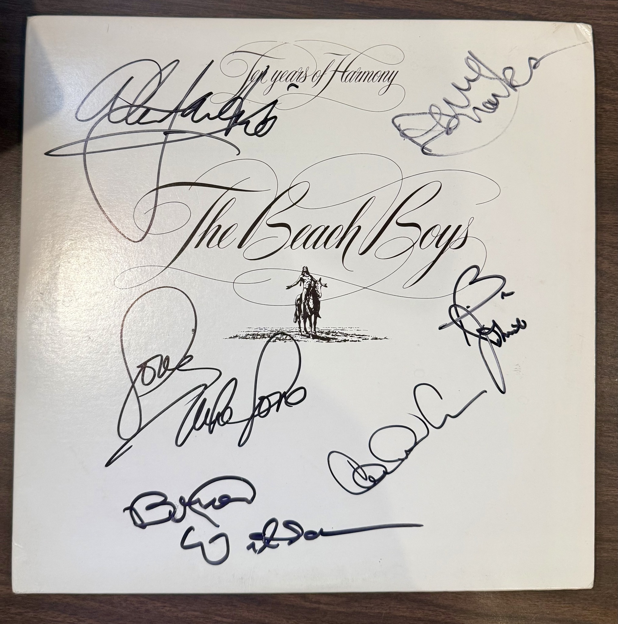 Signed Beach Boys Ten Years of Harmony vinyl