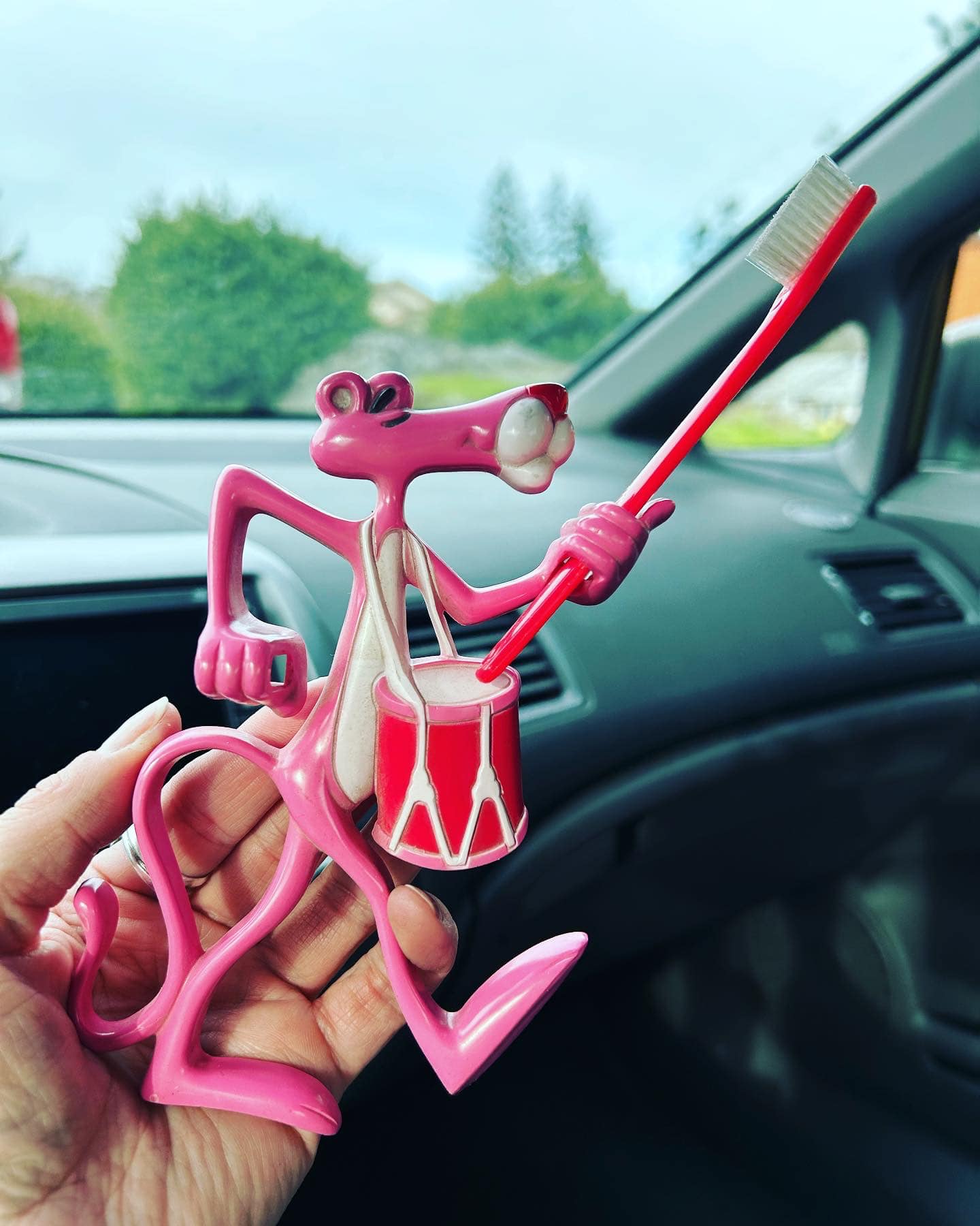 Vintage 1970s Avon Pink Panther Toothbrush Holder