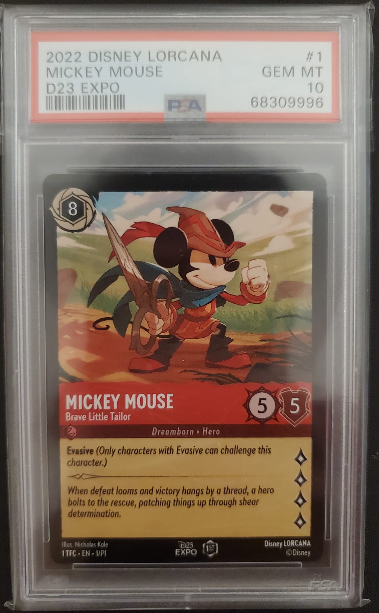 Auction for Golden Mickey Mouse PSA 10 Disney Lorcana TCG