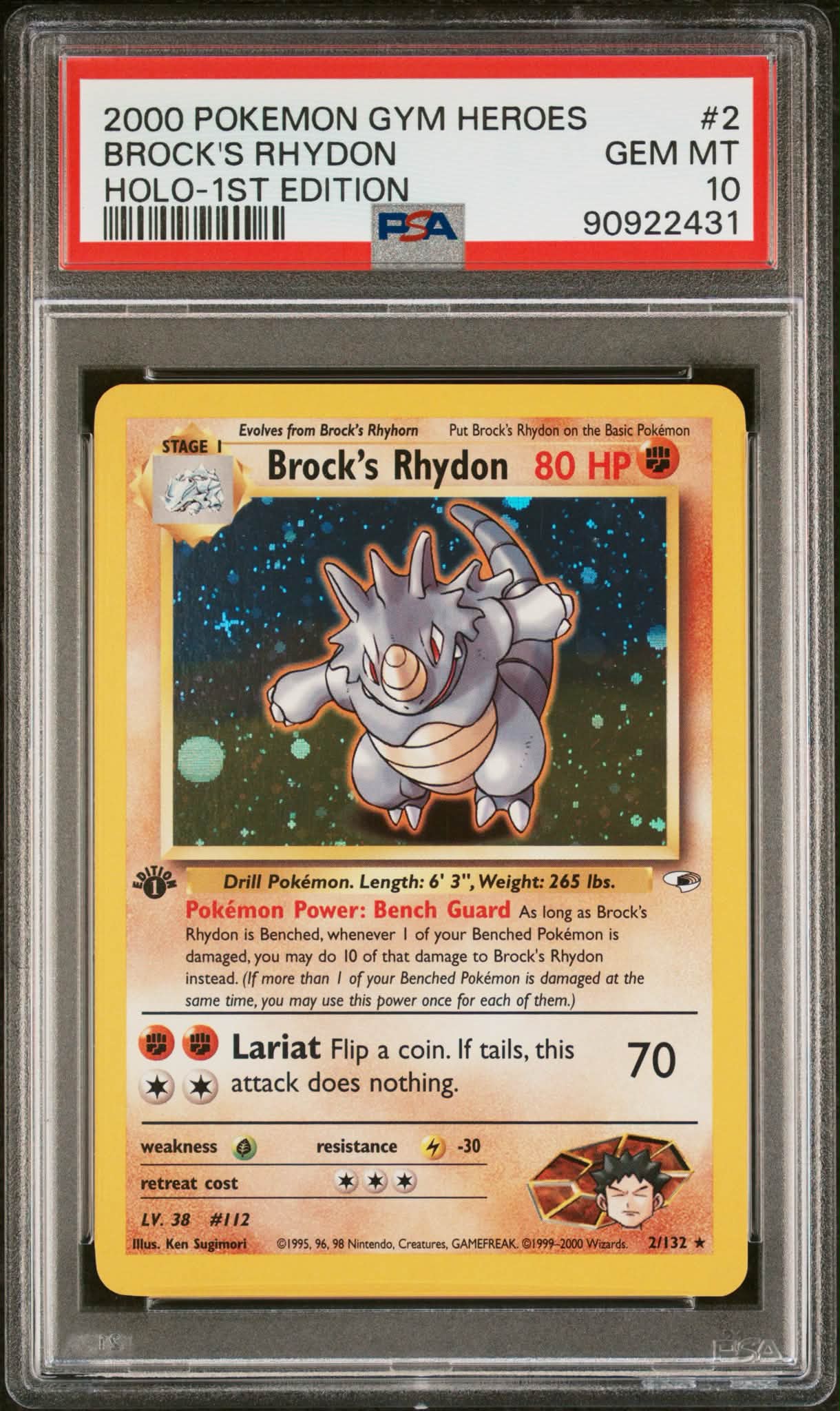 【PSA10】タケシのサイドン Brock’s Rhydon Looking to buy PSA 10 Brock's Rhydon Gym Heroes 1st edition card