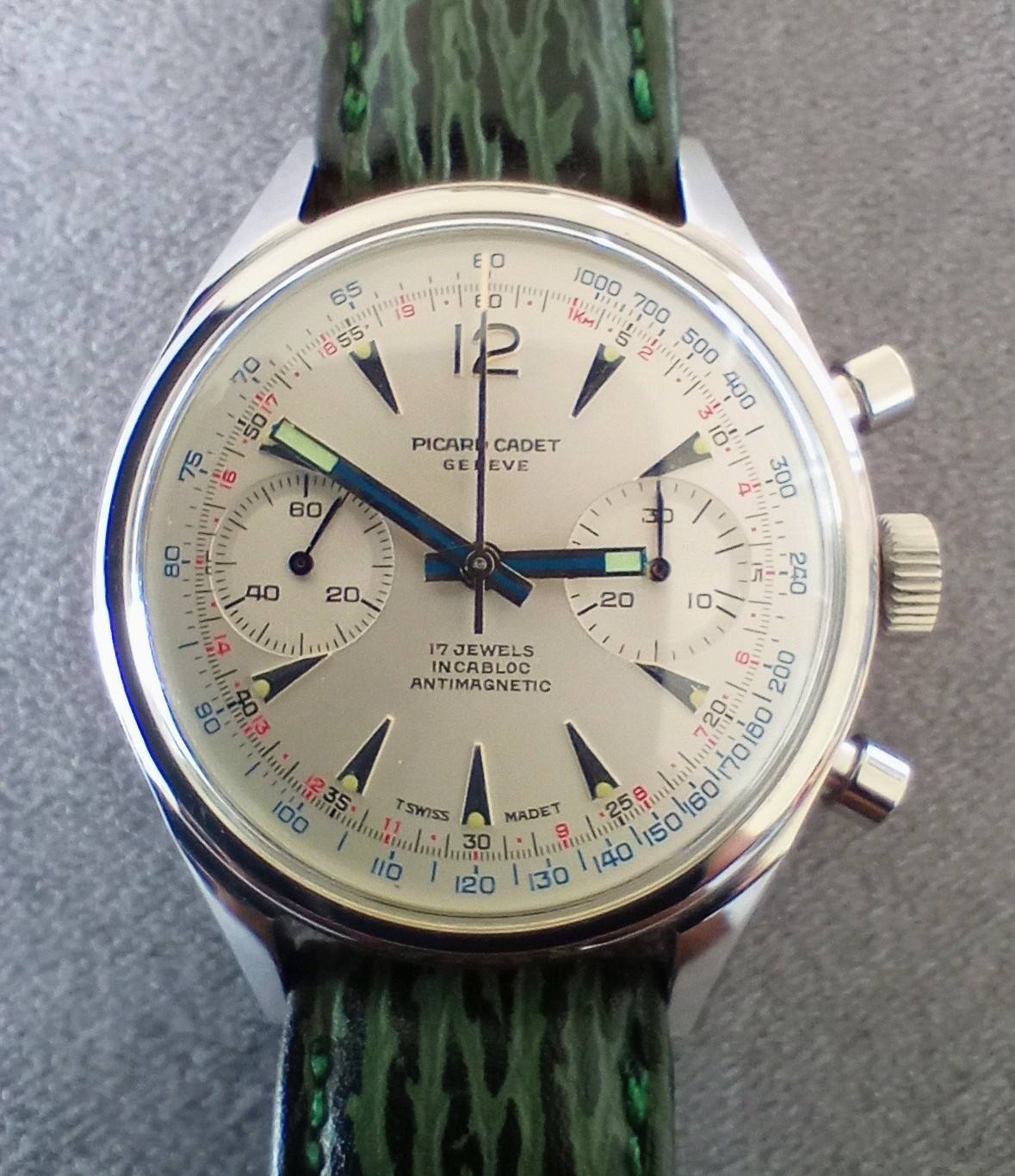 Picard Cadet Chronograph 1960' NEW!!! Valjoux 7733