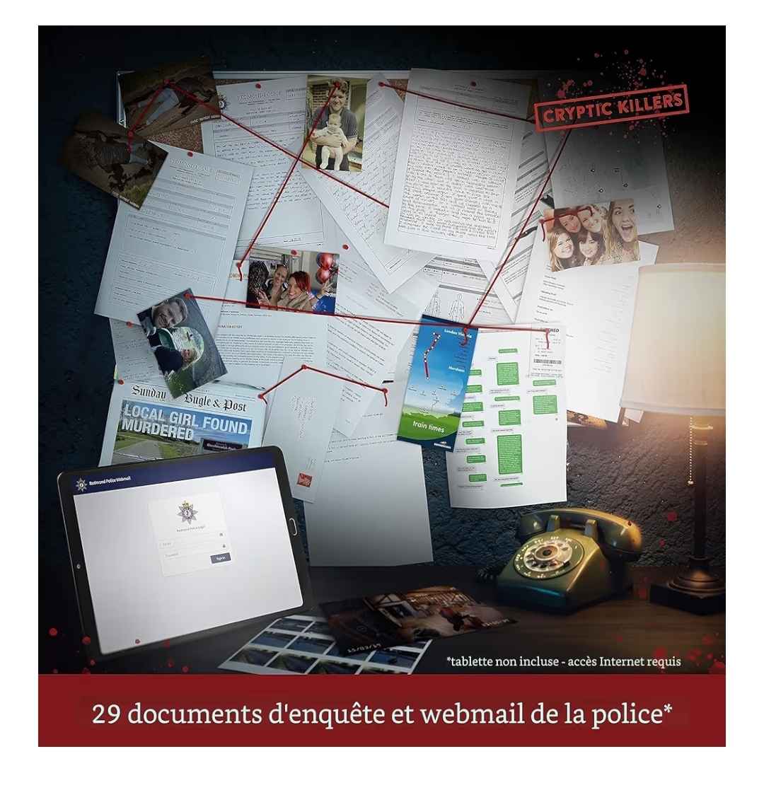 Jeu D'enquête Criminelle – Meurtre D'une Millionnaire – 29 Preuves + Accès En Ligne – Dès 14 Ans