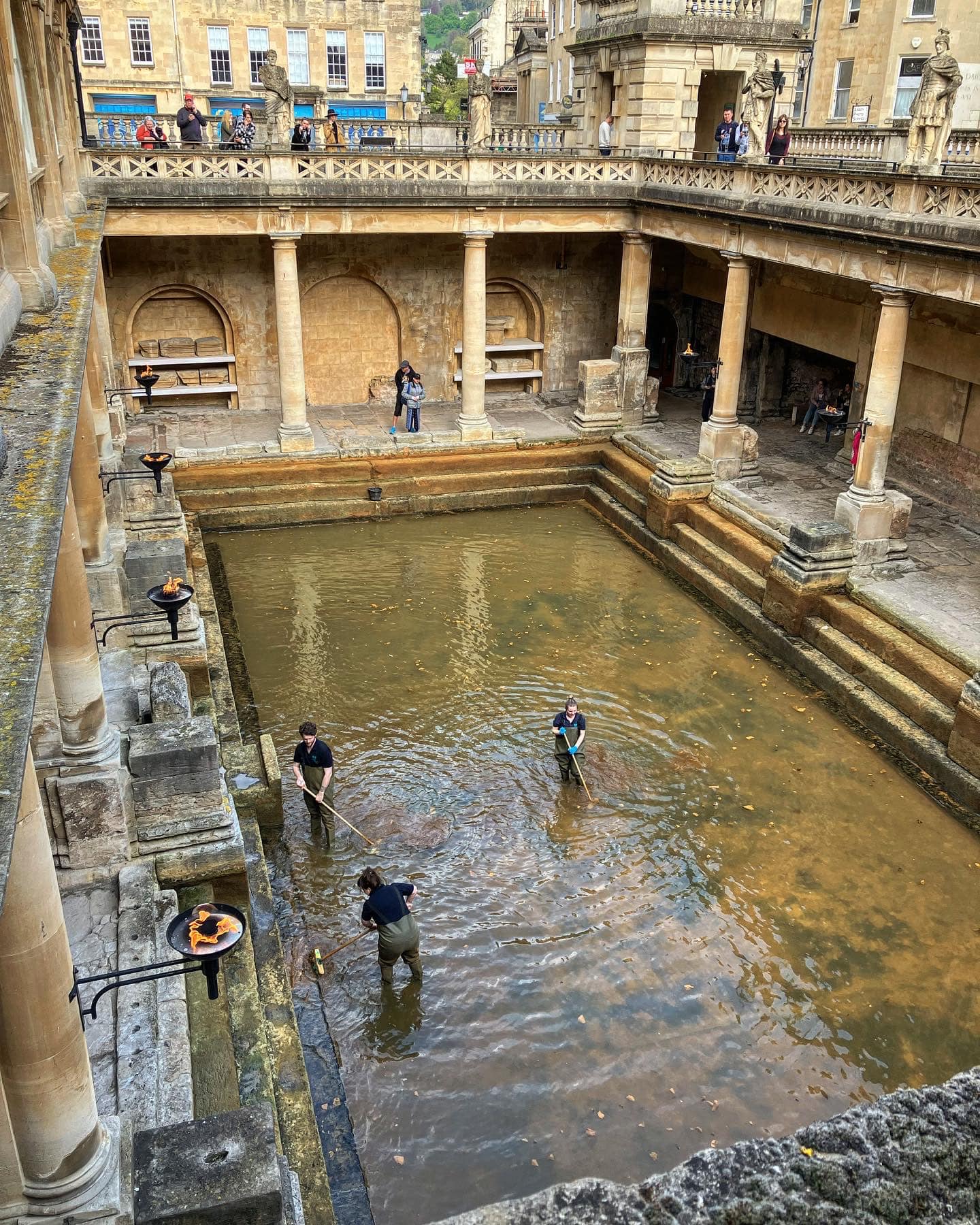 The Roman Baths - Spring cleaning on a large scale! 🧹🧽 The...