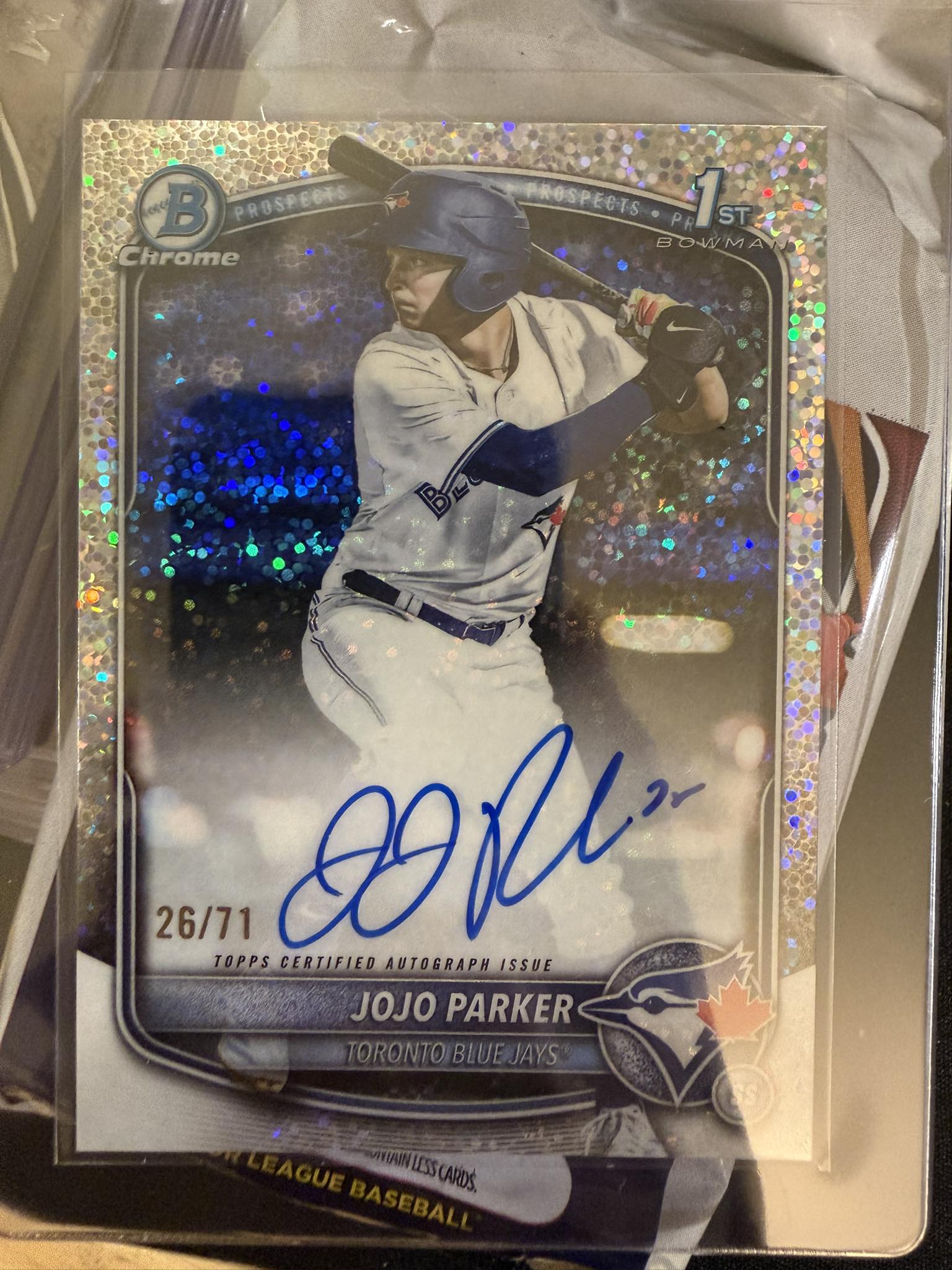 Hitting a rare auto in a Bowman draft jumbo hobby box