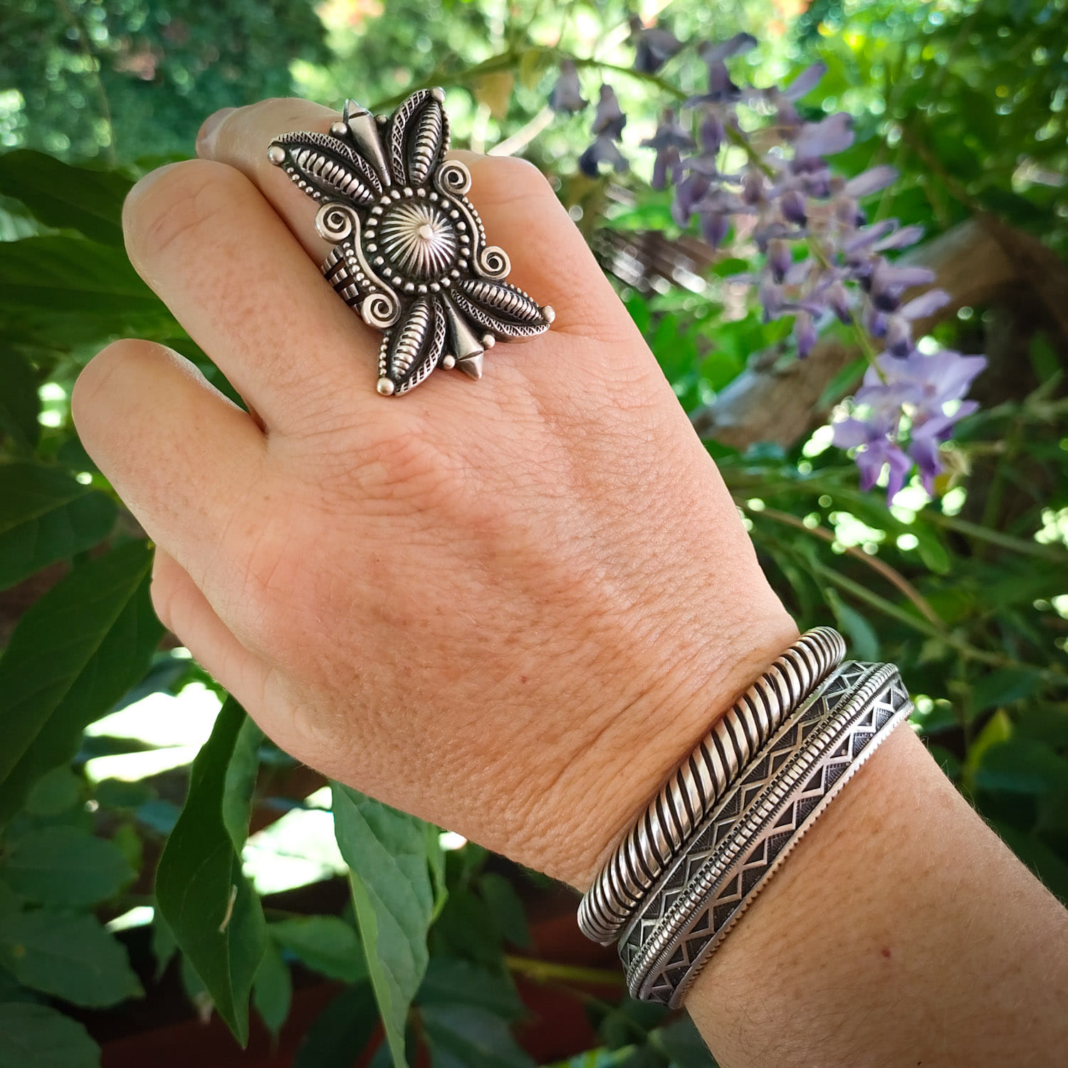Navajo silversmith Calvin