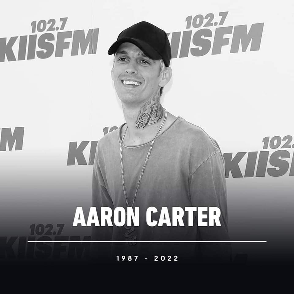 Biliran Island - RIP AARON JUST IN. Aaron Carter has died at age 34 ...