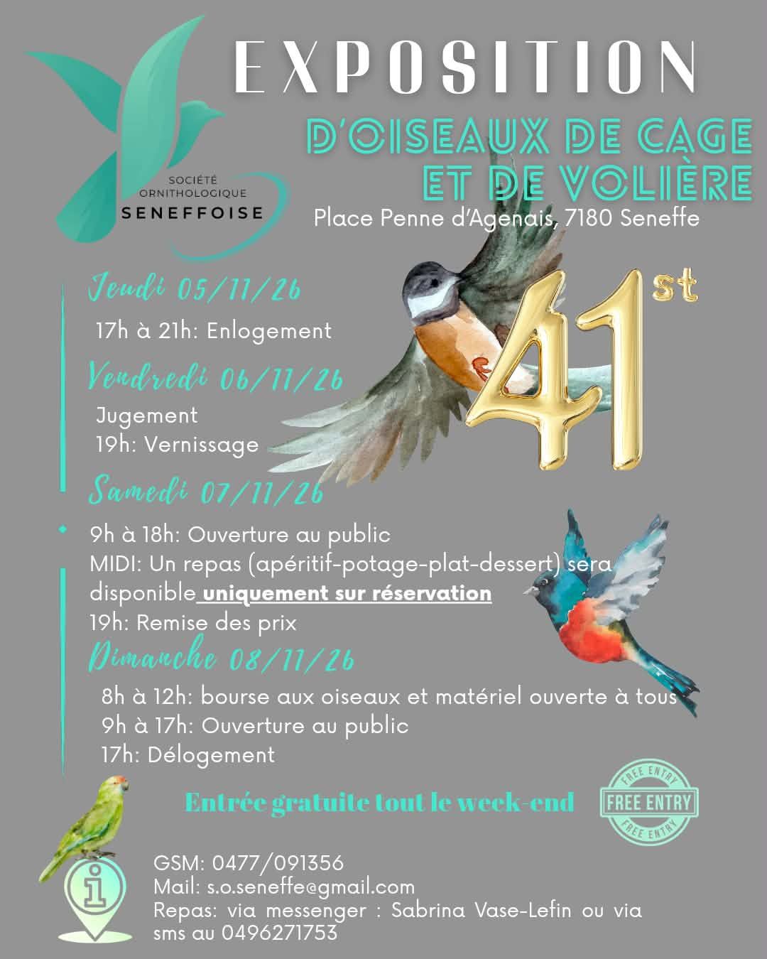 Exposition d'oiseaux de cage et de volière