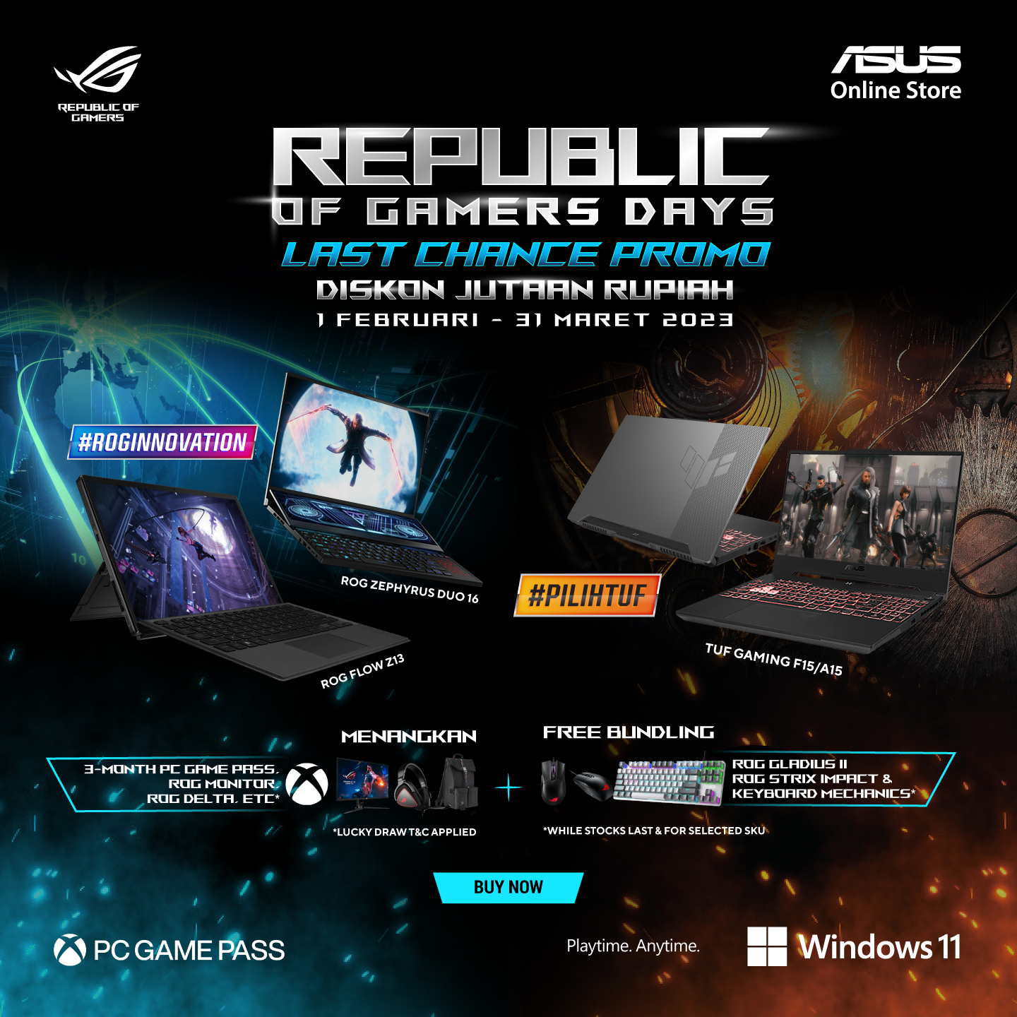 ASUS - LAST CHANCE! DISKON JUTAAN & ROG FREE BUNDLING! Diskon jutaan ...