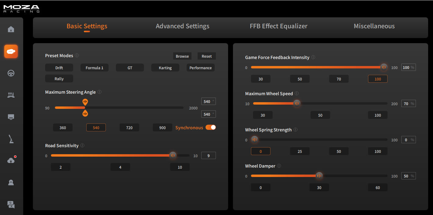 MOZA Racing Global Community | Moza R5 settings for Assetto Corsa ...