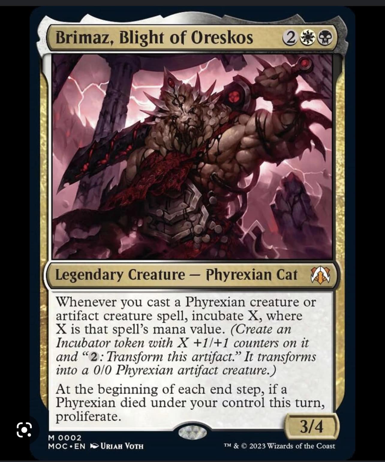 mtg cards with incubate Gift of Compleation [March of the Machine] Compleated Huntmaster  March of