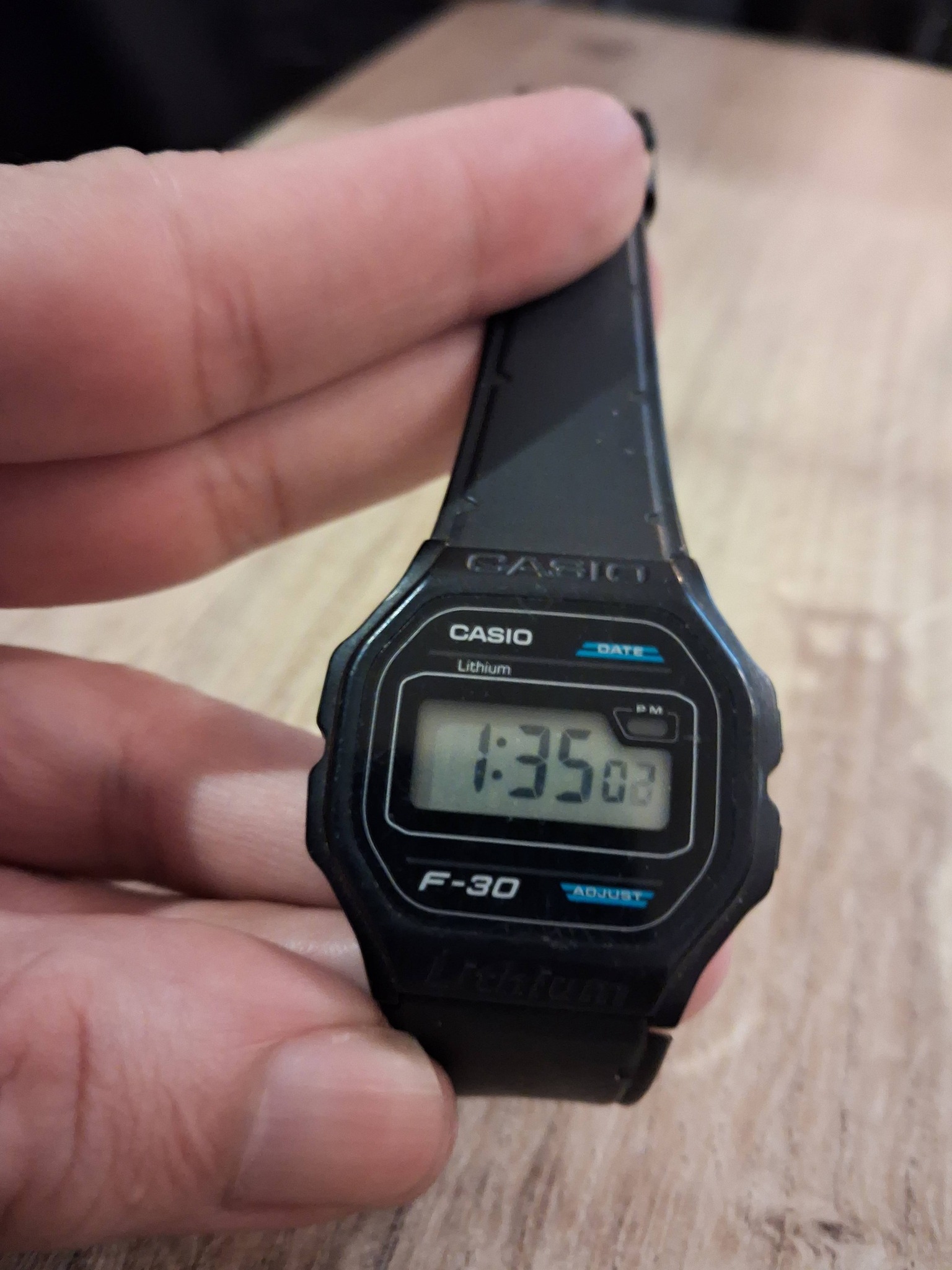 casiof30 #rare F-30 Lithium Digital Watch Black – Used – #Vintage 