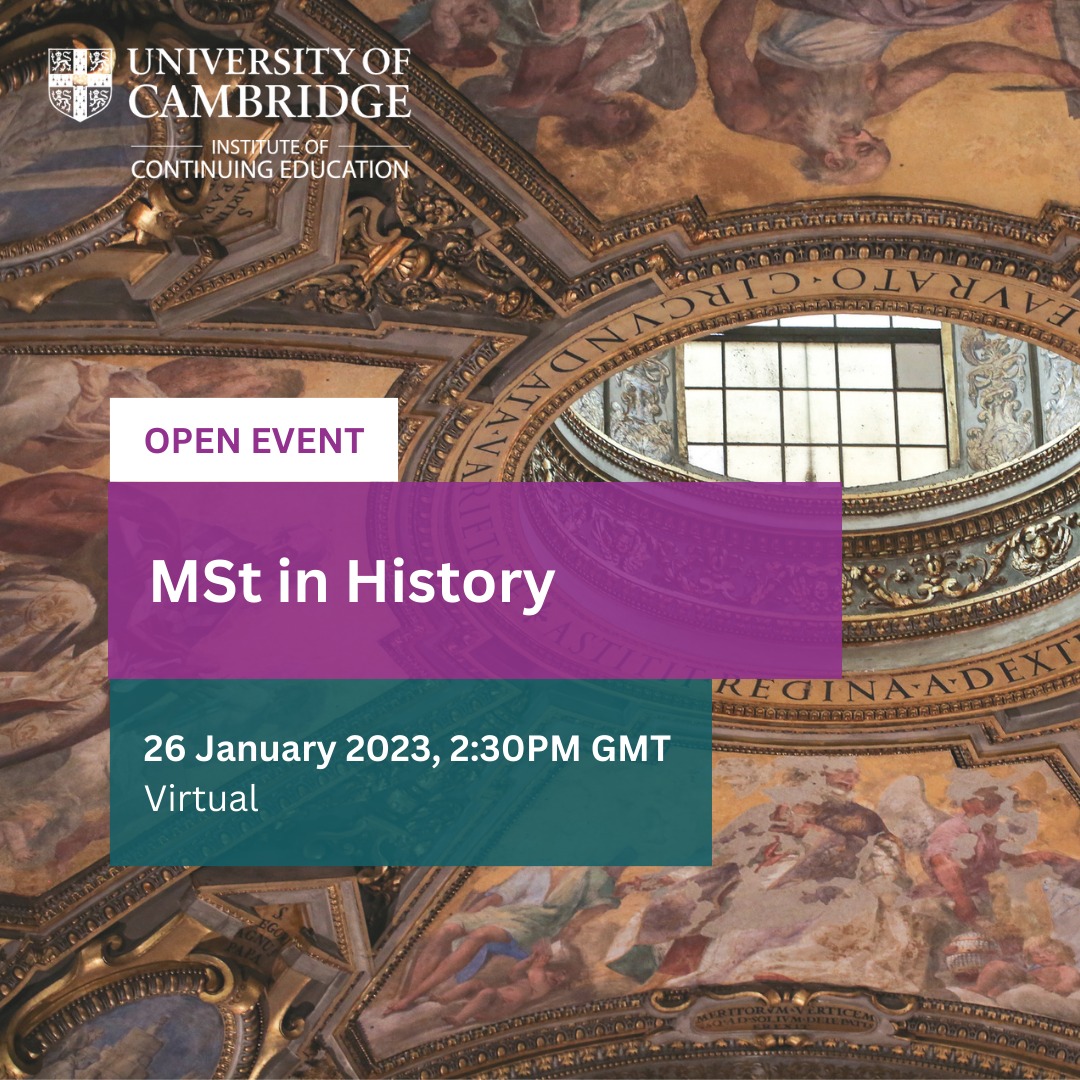 University - Our MSt in History is a two-year, part-time Master’s ...