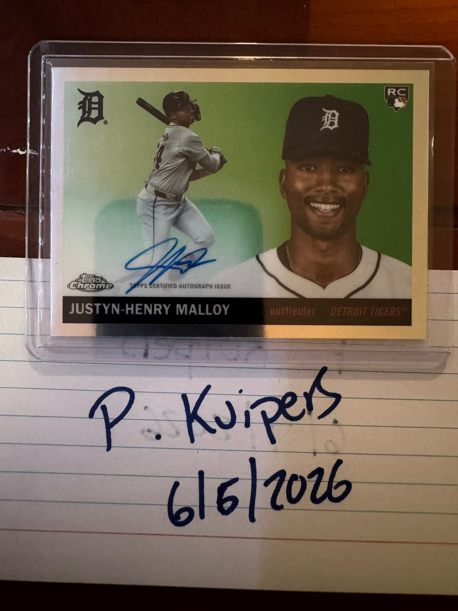 2025 Topps Chrome Justyn-Henry Malloy auto card