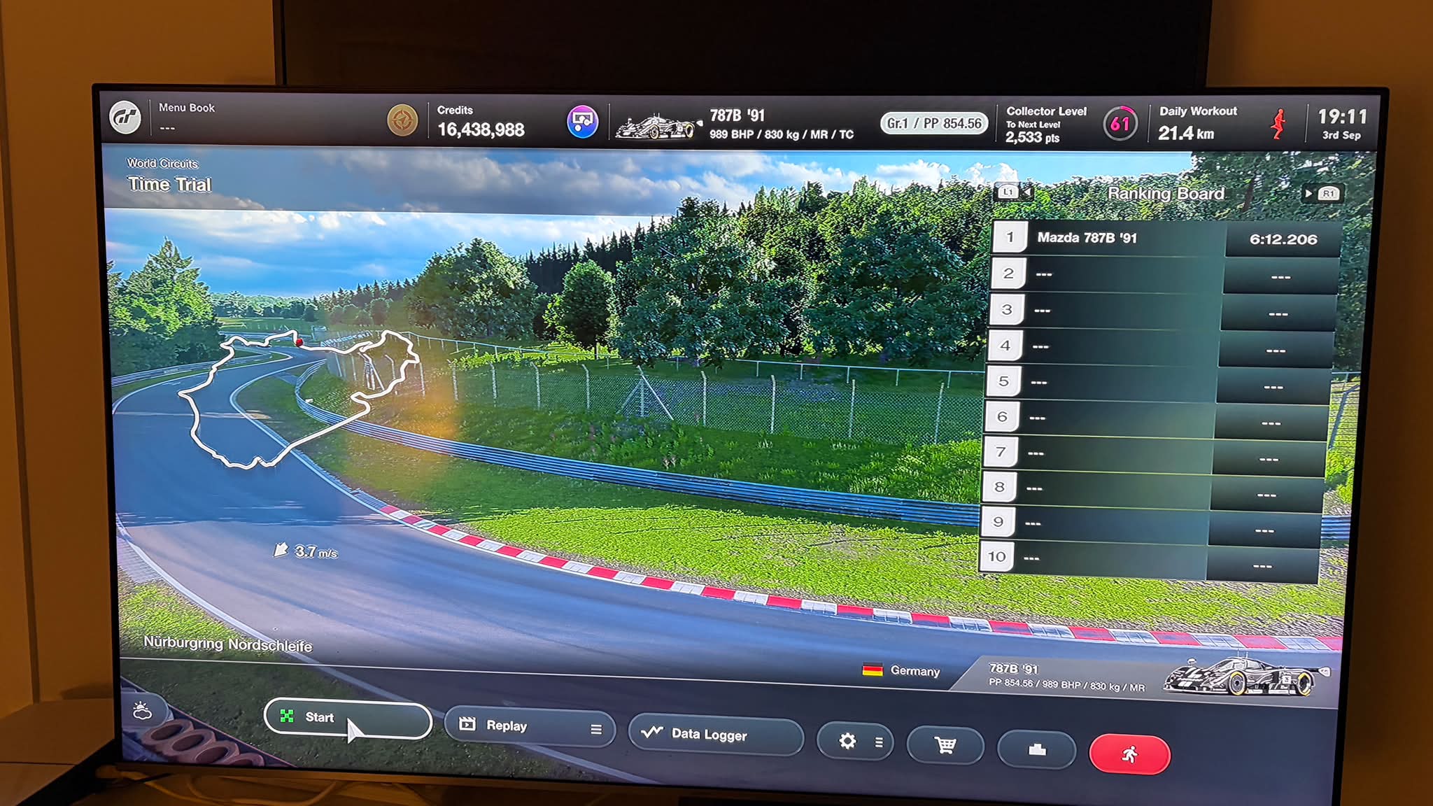 What is a good lap time for the Mazda 787B '91 at Nürburgring