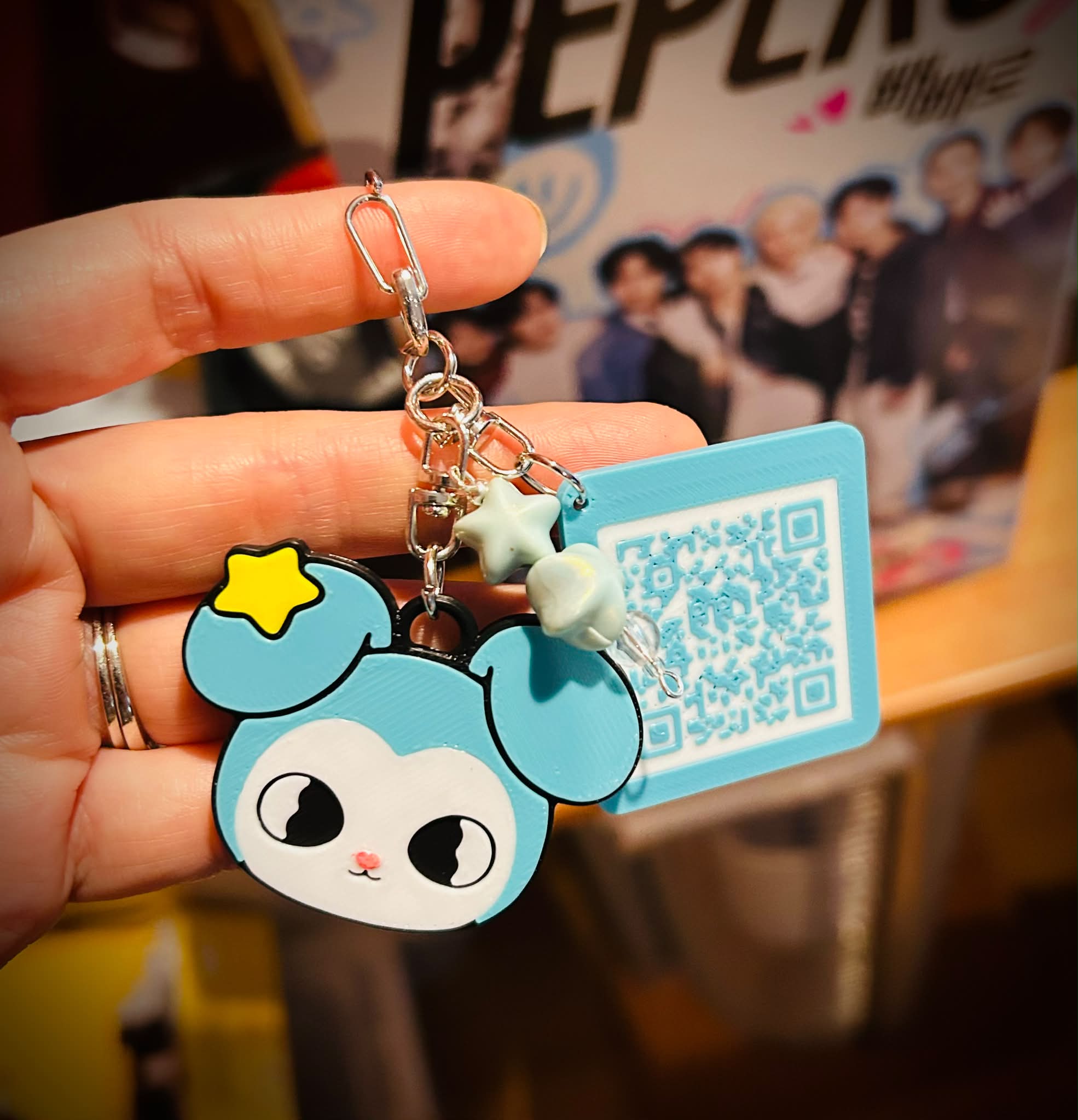 3D printed QR code tag for Stray Kids Stay YouTube