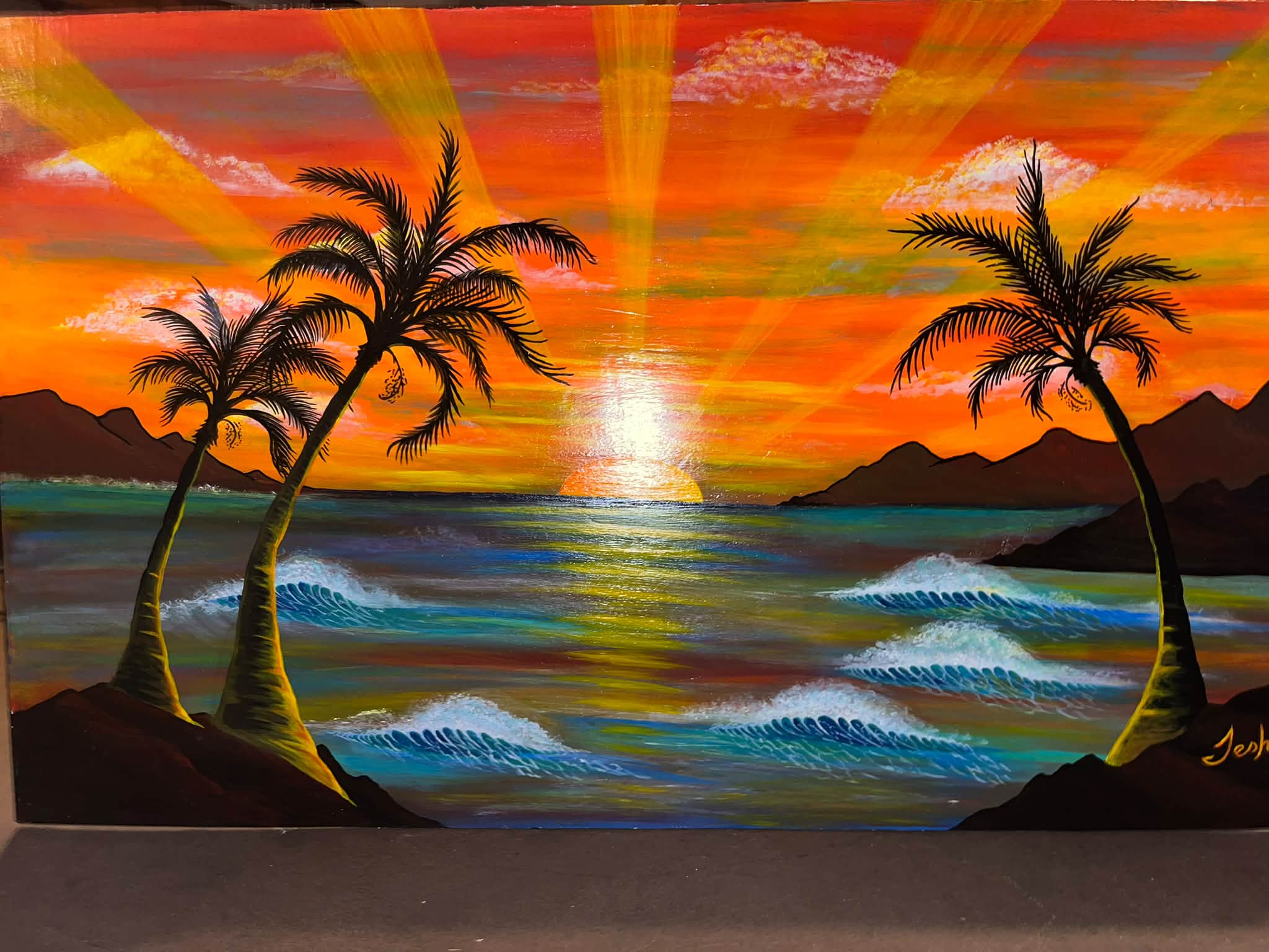 Hawaii artist Calley O'Neill builds 300' stained glass mural at