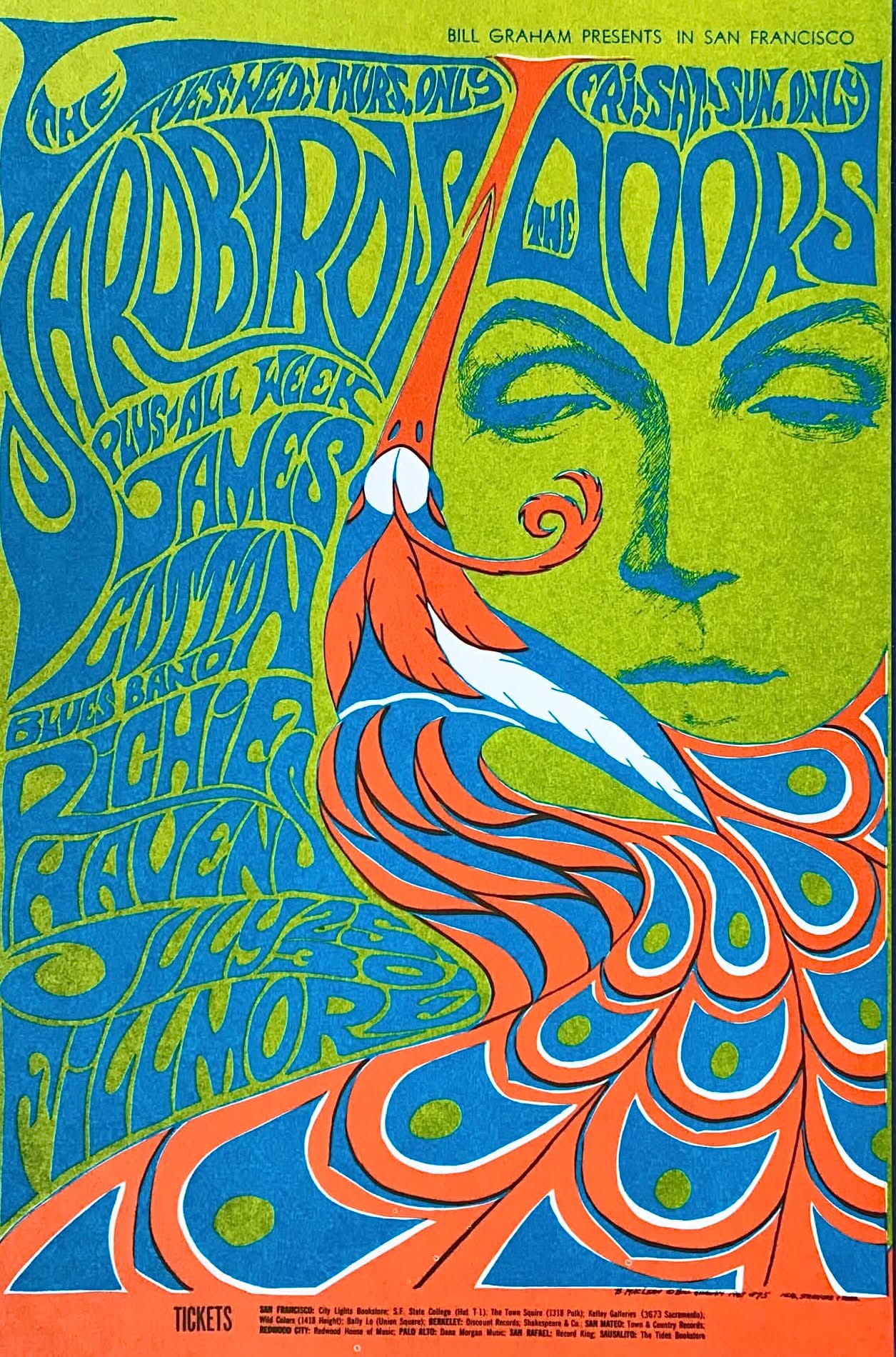 Fillmore poster from 1967 psychedelic era | San Francisco, CA