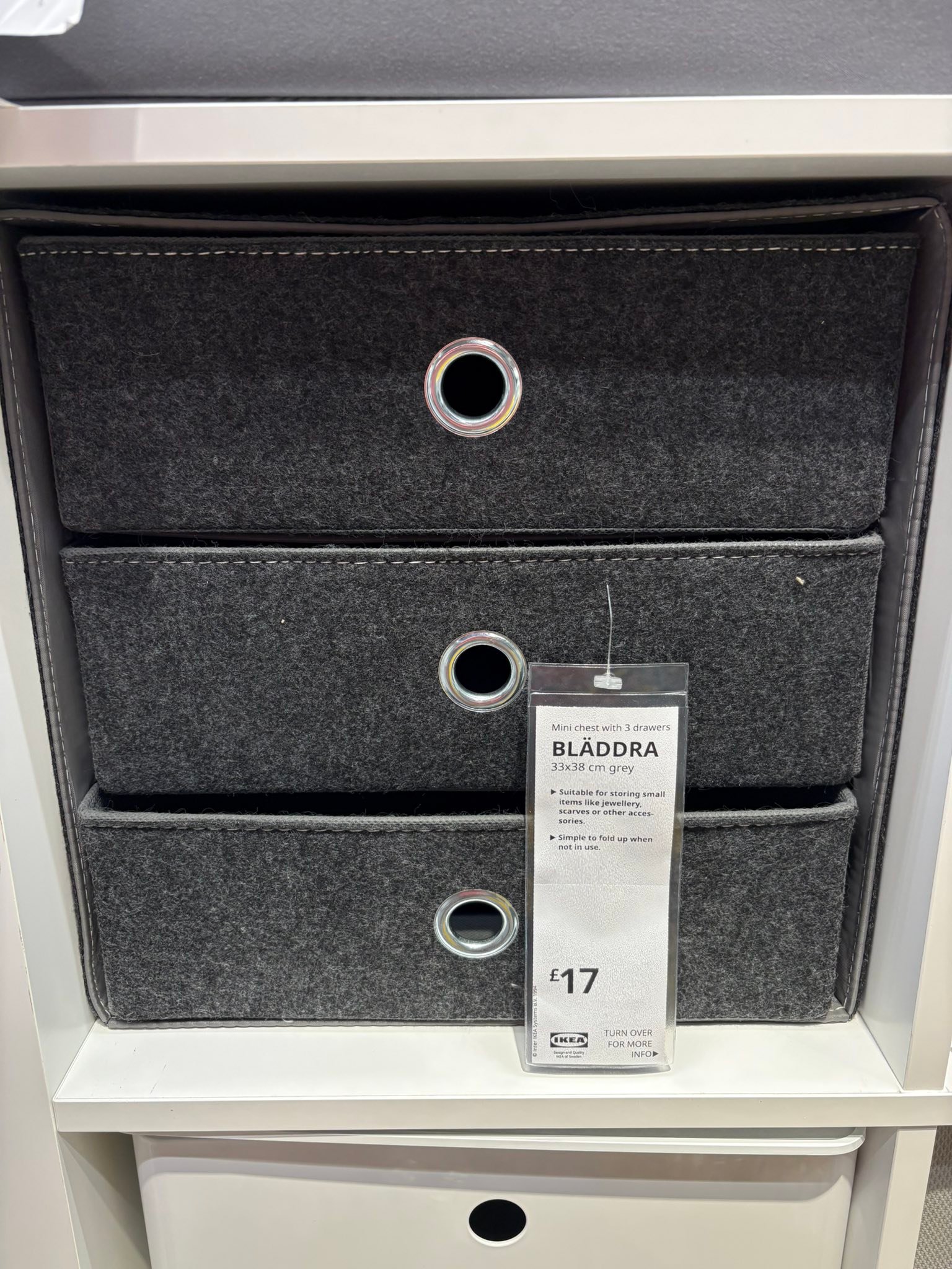 Ikea Bladdra chest for under sink storage
