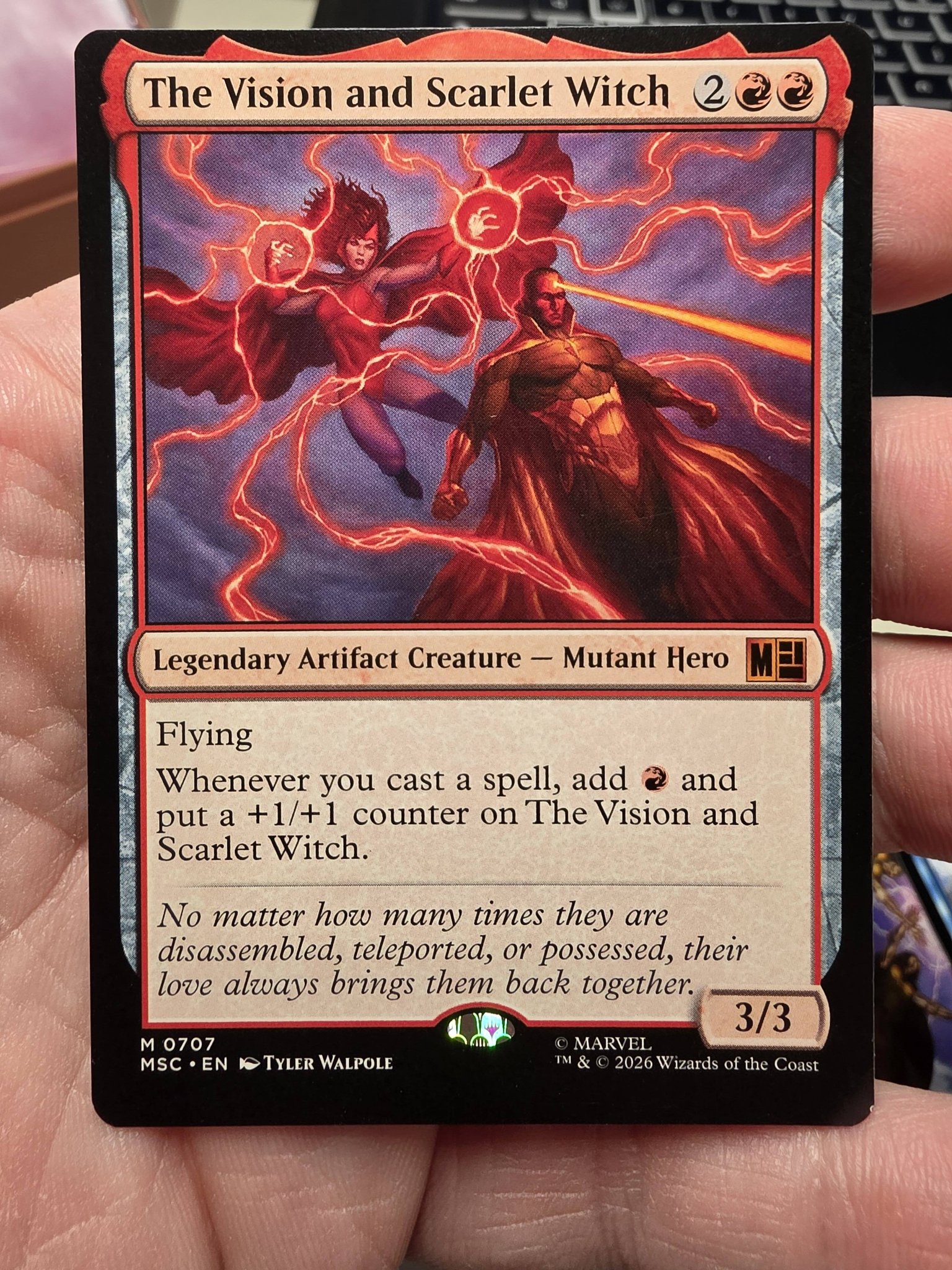 What is the value of The Vision and Scarlet Witch Magic card?
