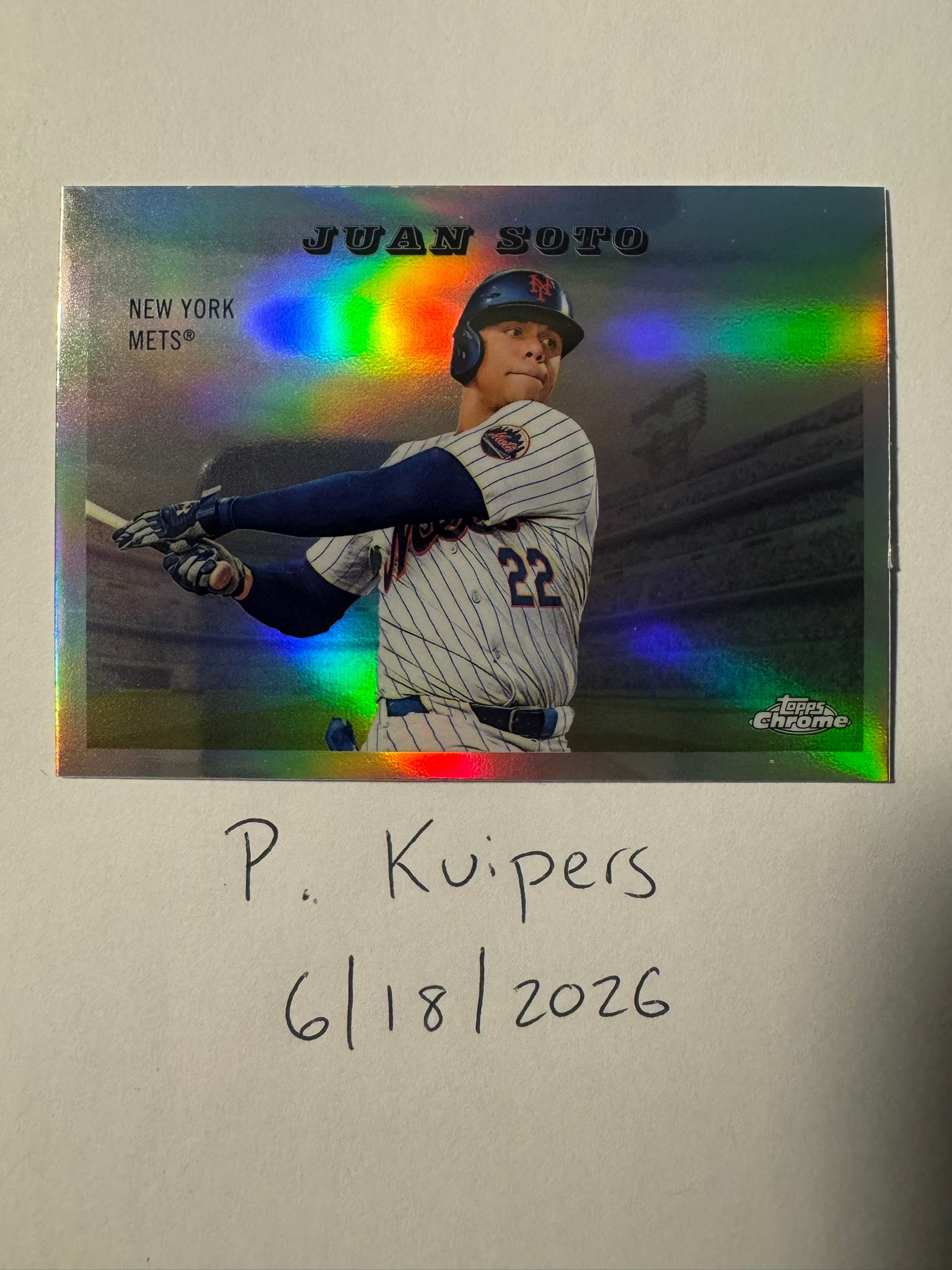 Juan Soto 2025 Topps Chrome Platinum baseball card for sale