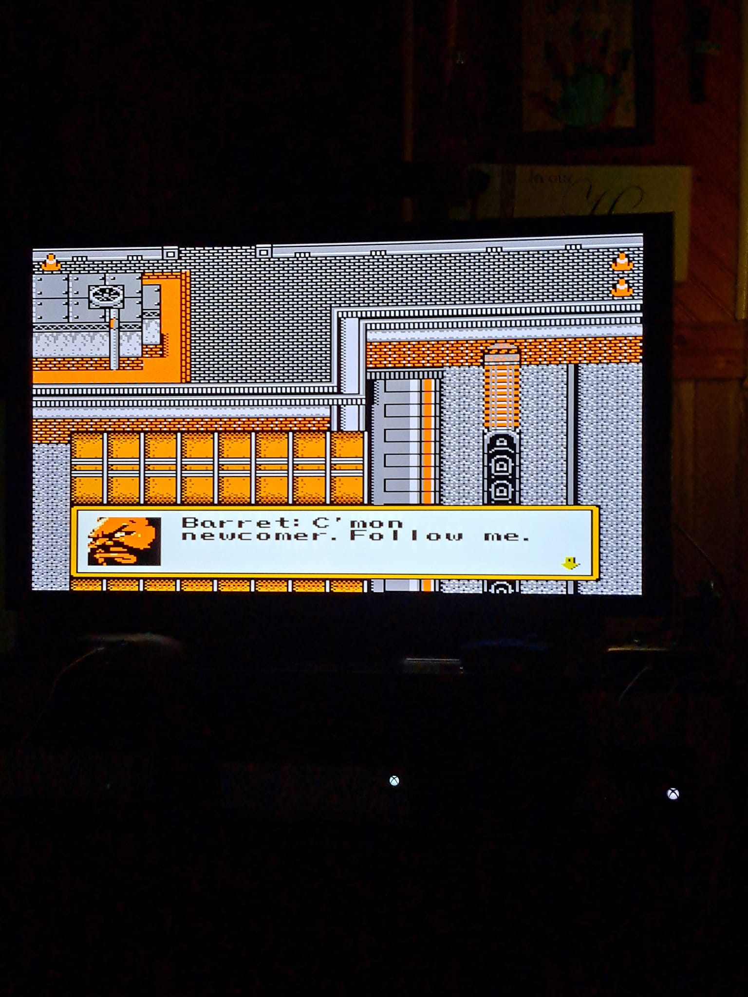 Playing Final Fantasy 7 demake on NES