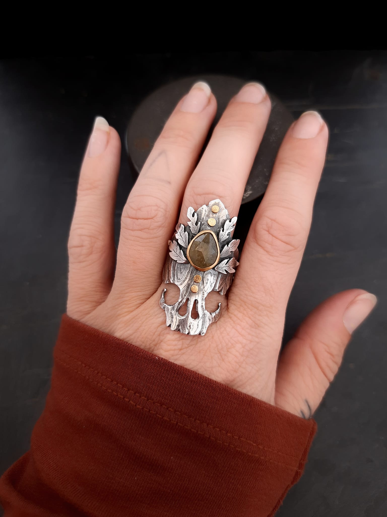 CRAZY PIG DESIGNS introduces yet another skull ring: We called it 