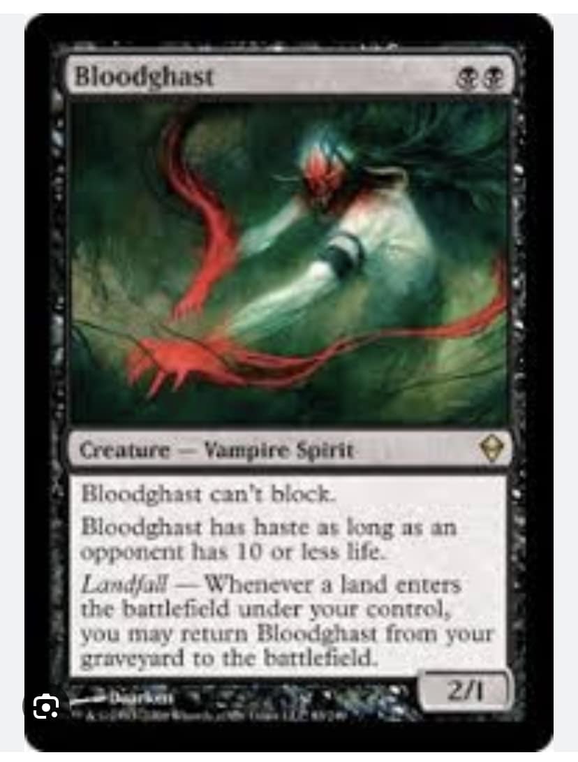 mtg black landfall cards The Necrobloom EDH Deck | Graveyard Commander Bloodghast has haste as long as an opponent has 10 or less life Green/Black Landfall (Standard MTG Deck)