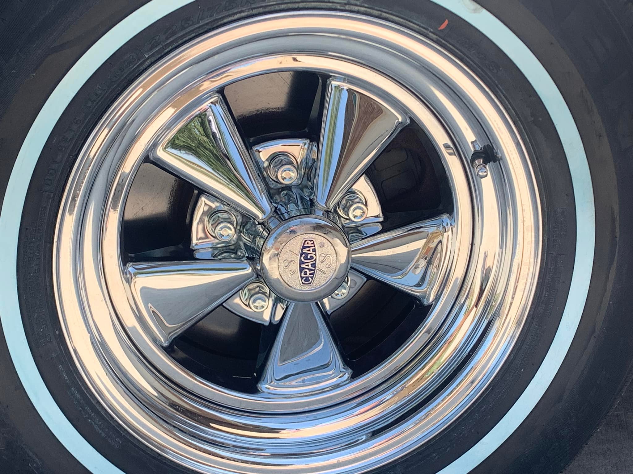 Cragar SS wheels with whitewall tires on my car