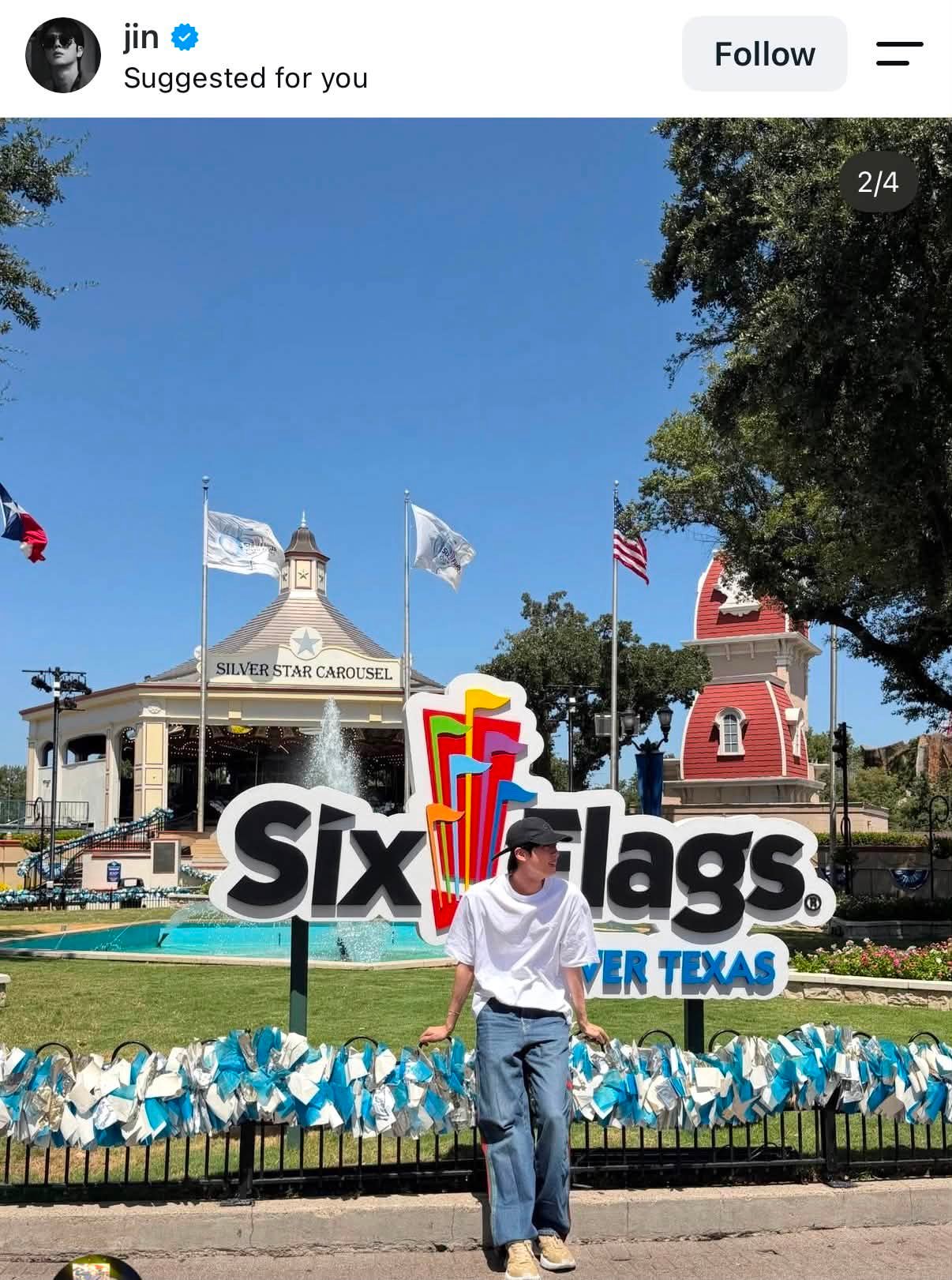 BTS's Namjoon at Six Flags in Texas