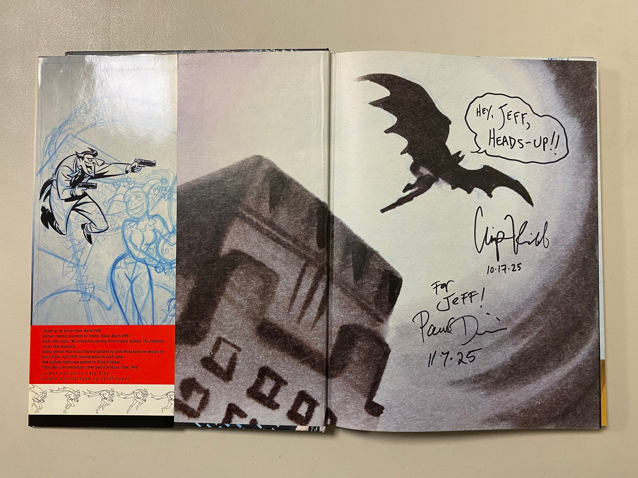 Recently got my copy of Batman: Animated signed by both Chip Kidd