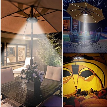 light clamps for patio umbrella Holder Heavy Duty Adjustable Metal Umbrella Clamp Stand Mount Attaches to Railing, Outdoor Courtyard, Balcony, Boats,1sets (1 Base Pieces and 1 top Pieces,to Hold 1 Umbrellas) : Patio Illuminate your outdoor gatherings with this dual Afoxsos Universal Deck Umbrella Torch
