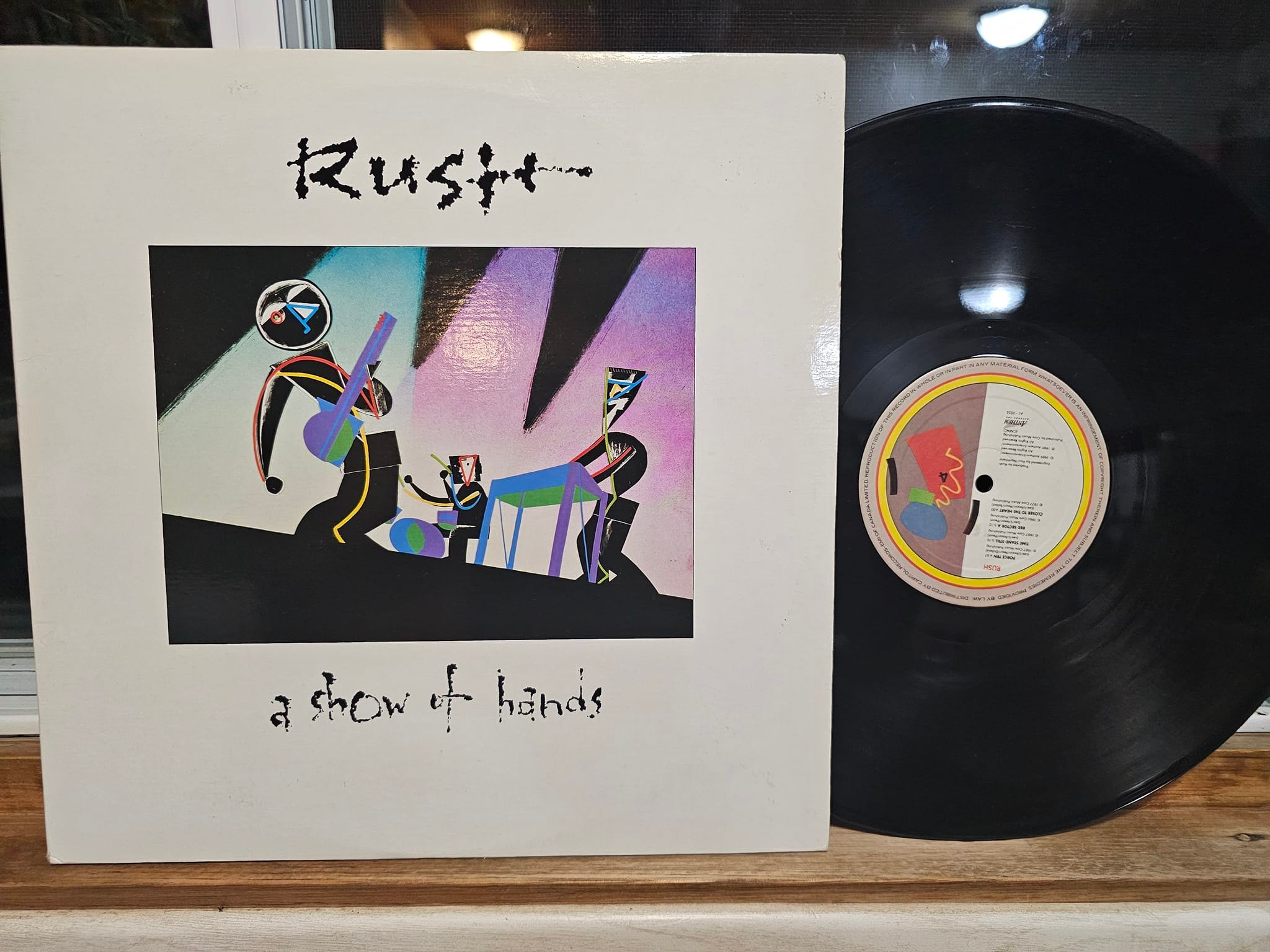 Rush's A Show of Hands live album on vinyl