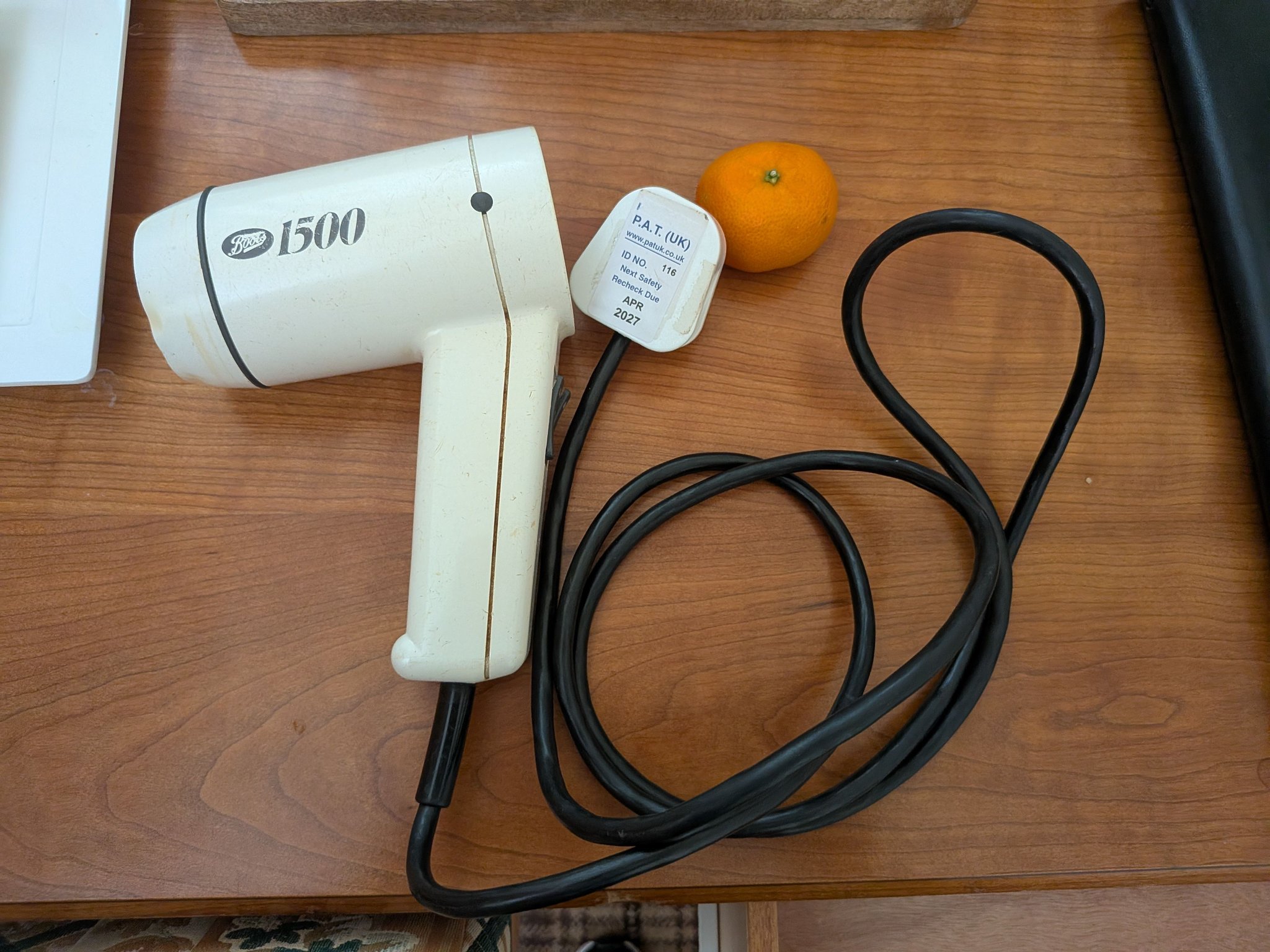 Vintage hotel hairdryer still works