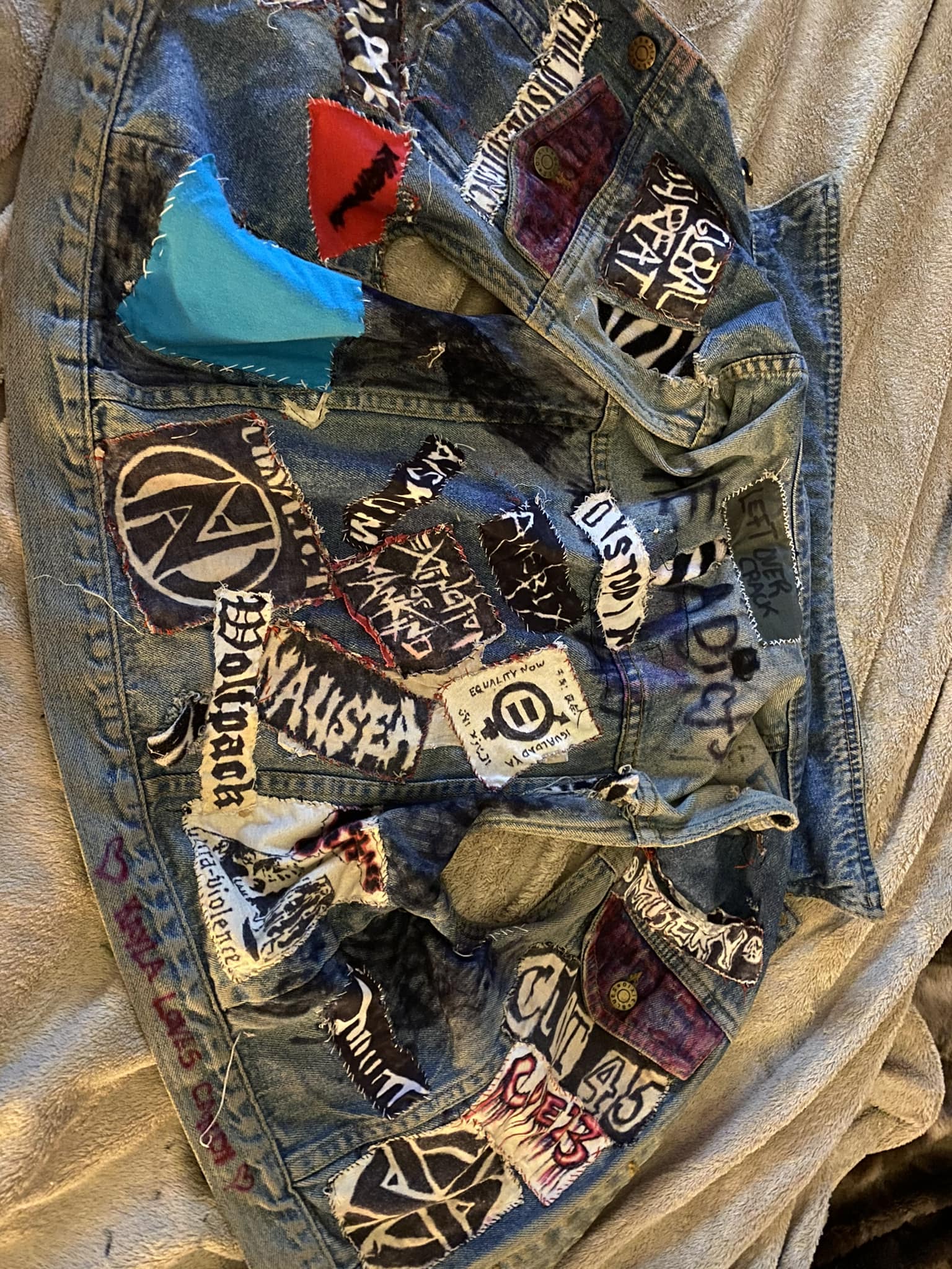 Should punk vests be washed or preserved for memories