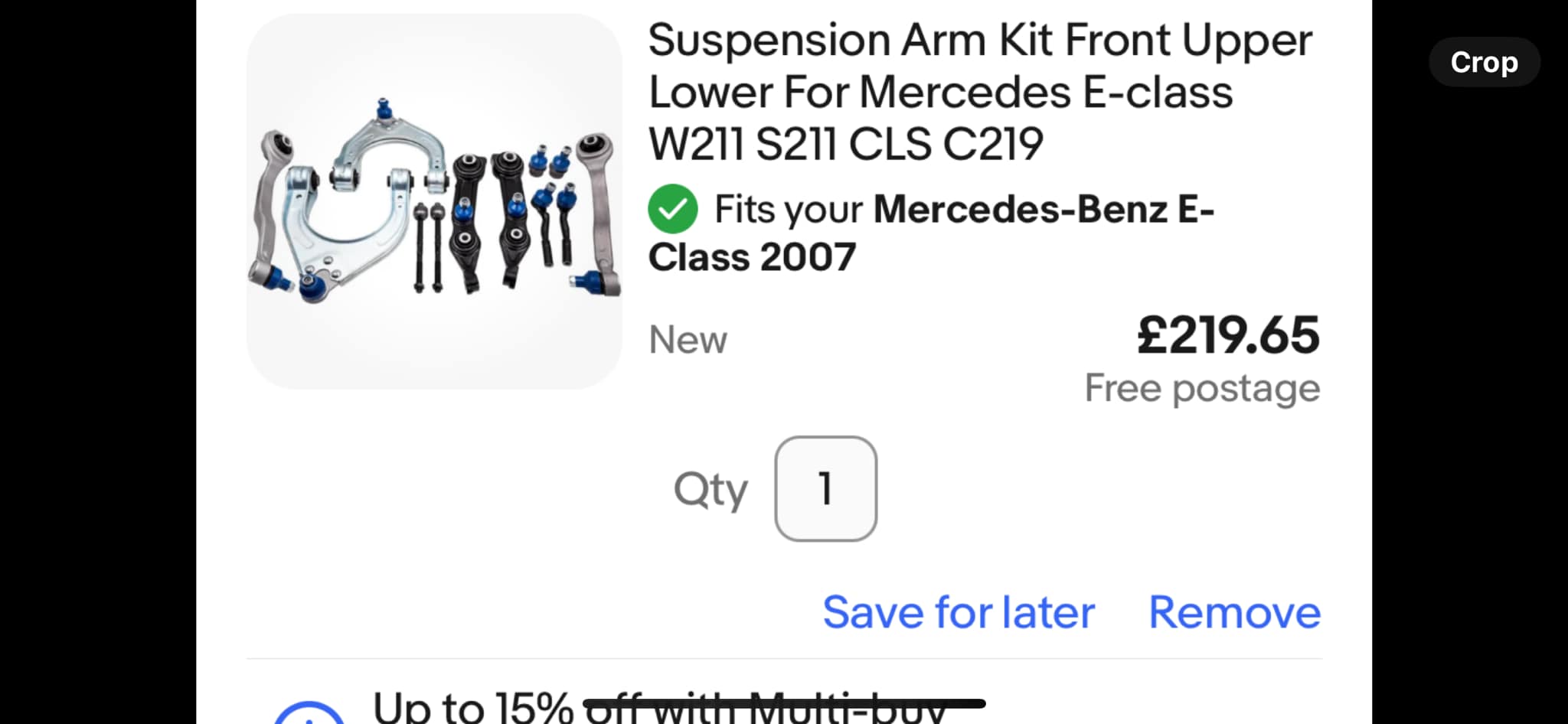 Mercedes Benz E-Class W211/S211/CLS C219 Control Arm Kit - Set with