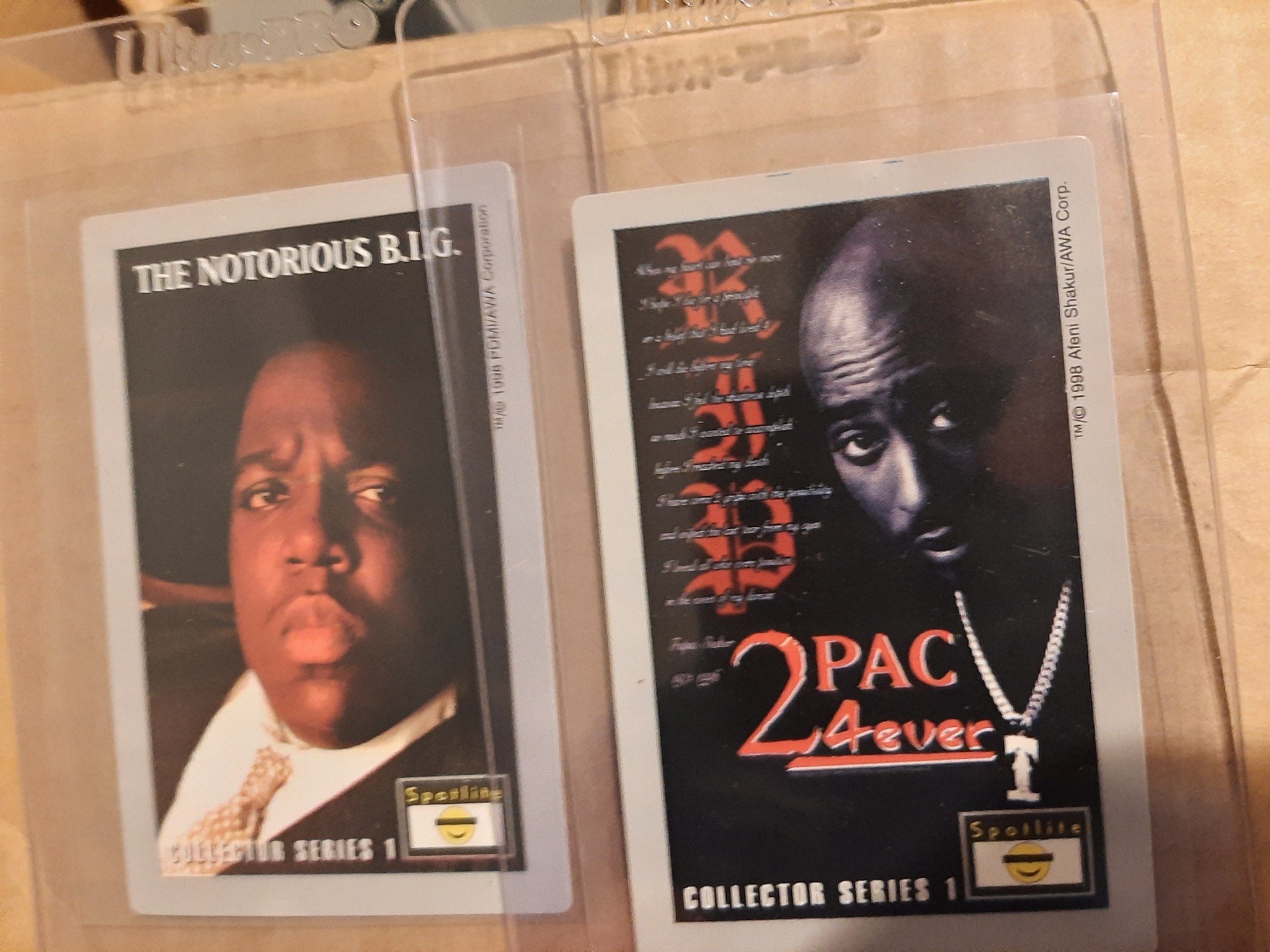 Rare 1998 Biggie & 2Pac sticker cards from vending machines