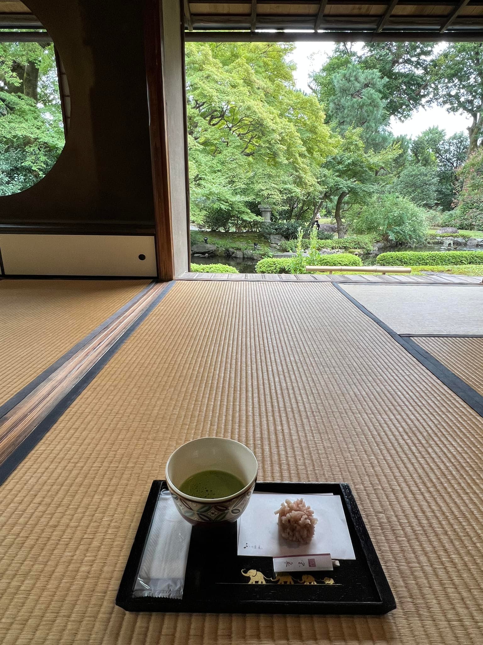 Shimogamo villa tea room special opening with Ippodo matcha