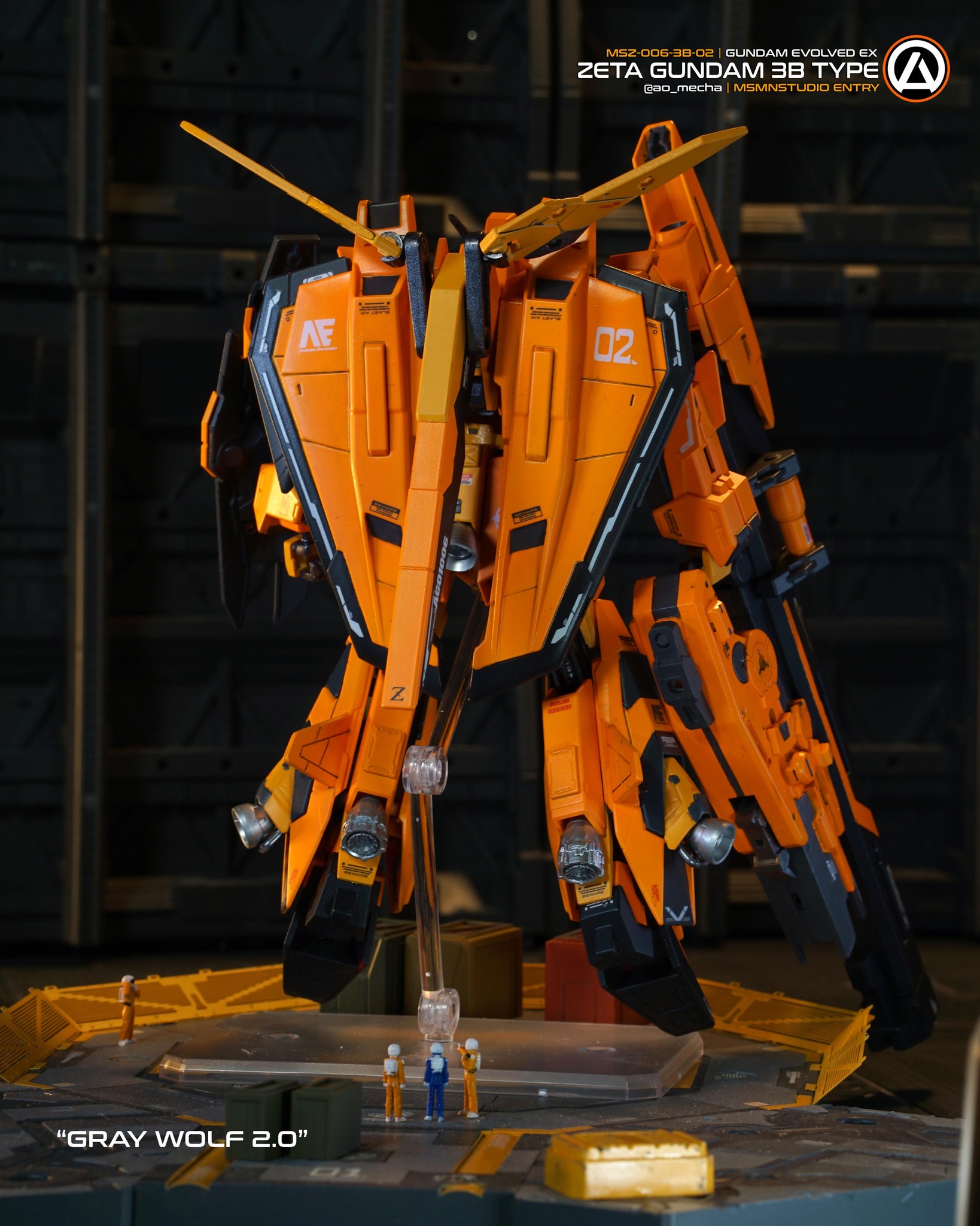 My msz-006-3b zeta gundam 3 b type grey zeta
